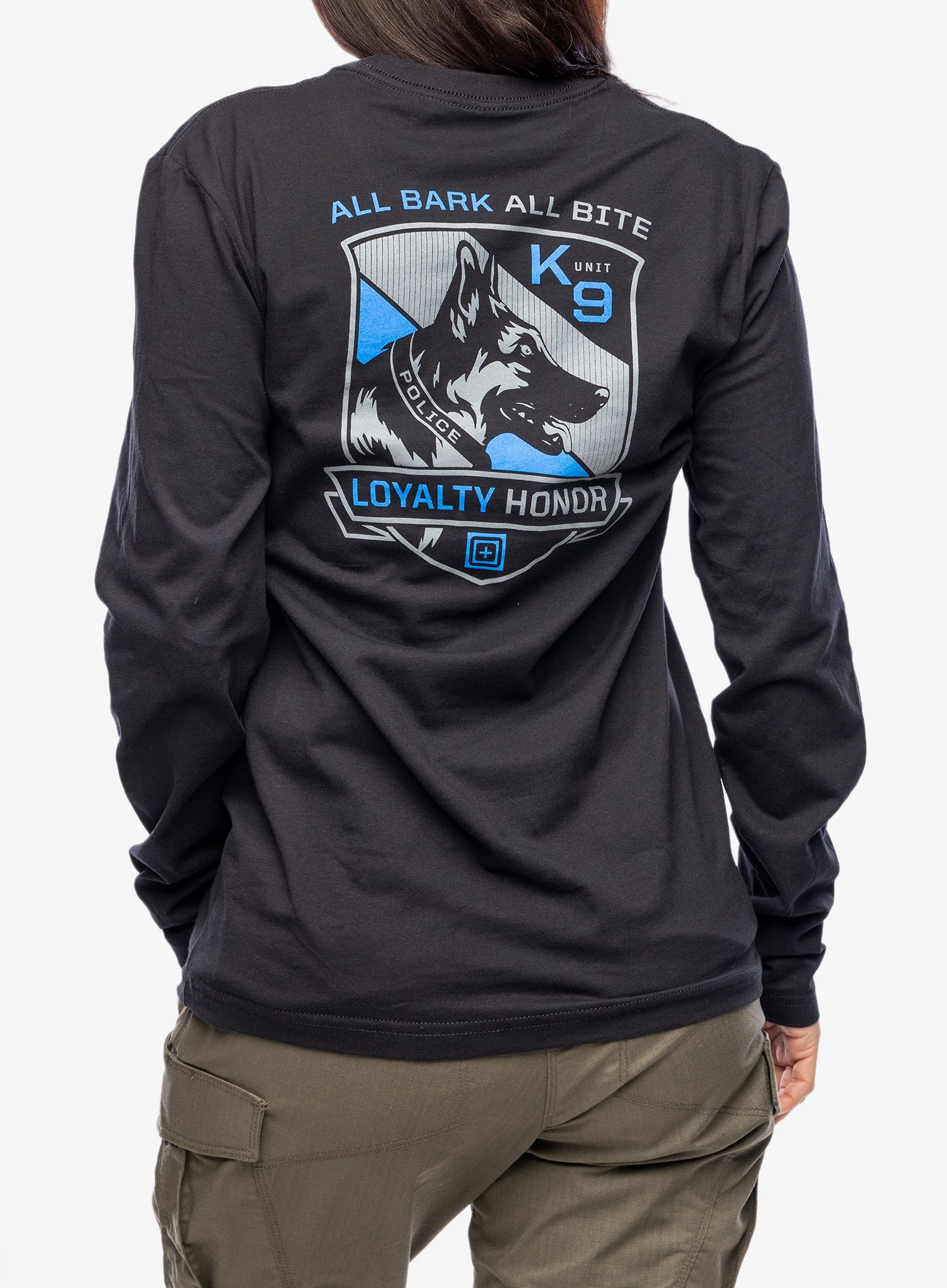 Ženski longsleeve 5.11 All Bark Bite L/S Tee - black