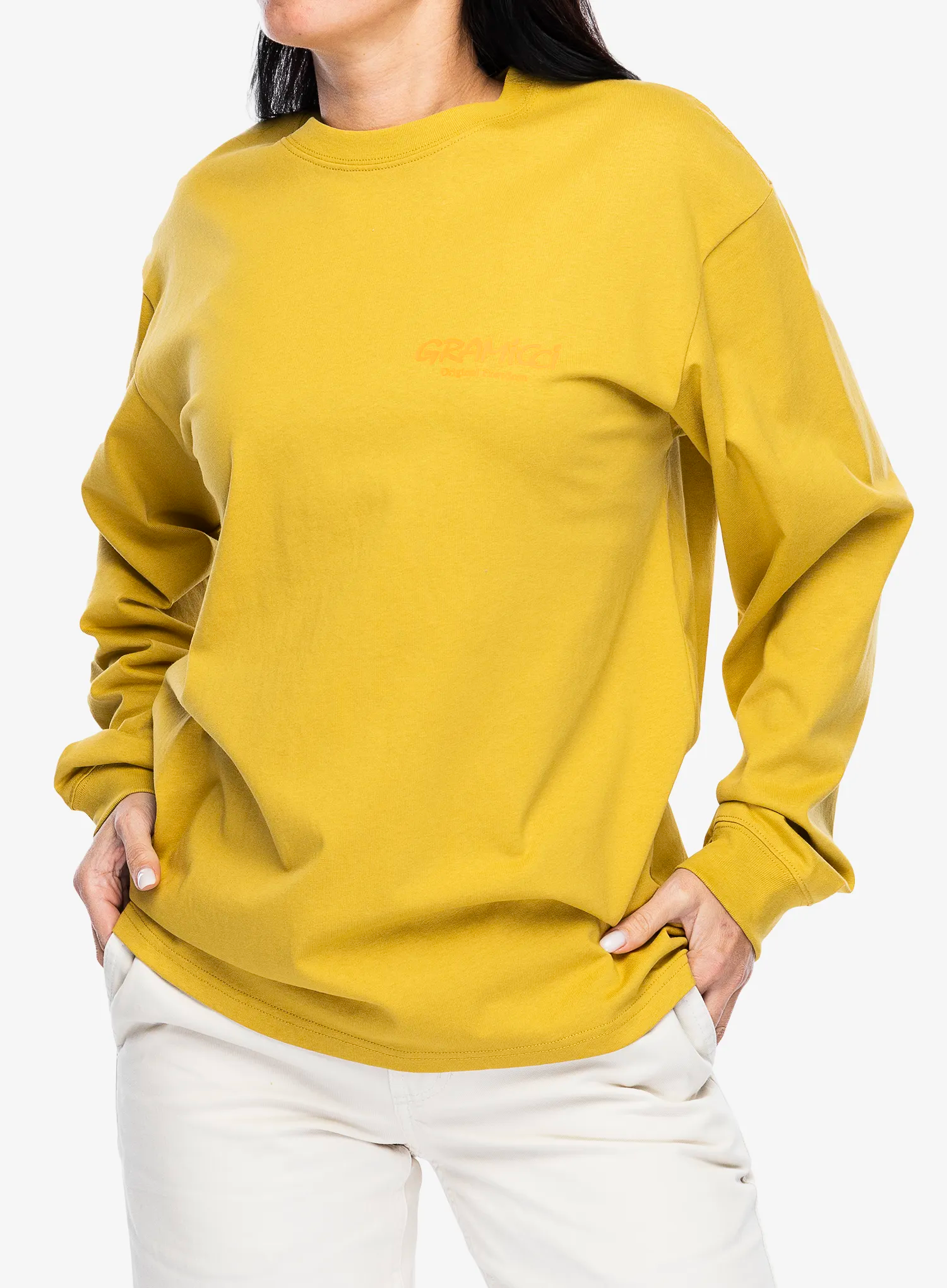 Majica dugih rukava Gramicci Original Freedom LS Tee - deep yellow