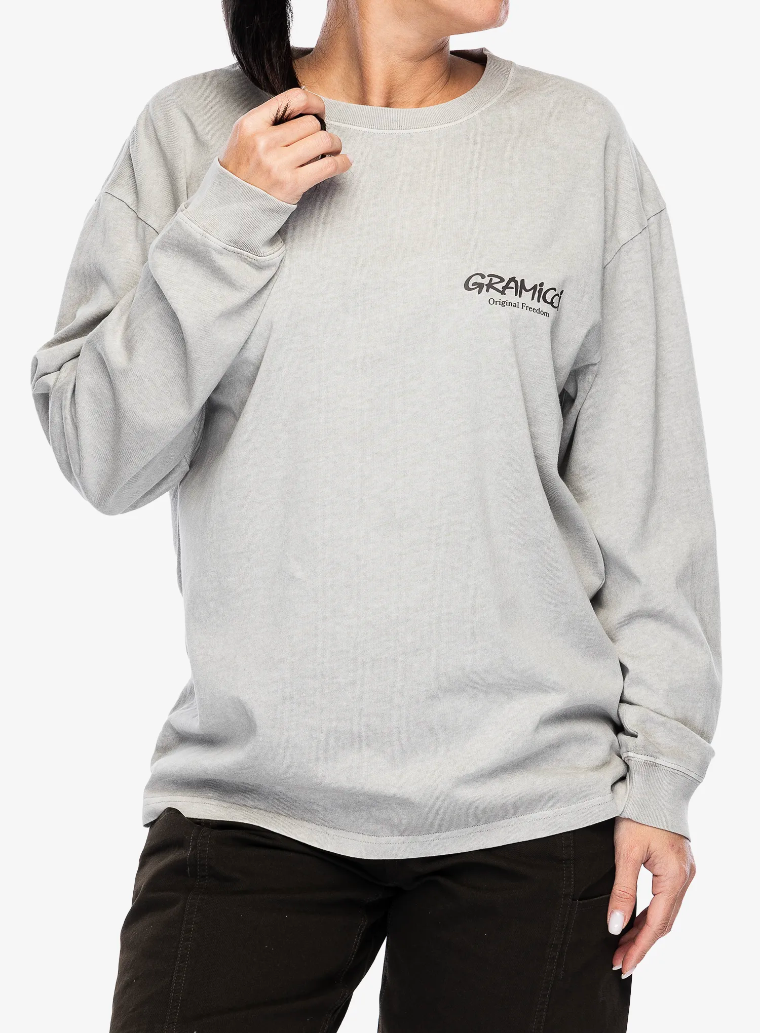 Majica dugih rukava Gramicci Original Freedom LS Tee - pigment slate