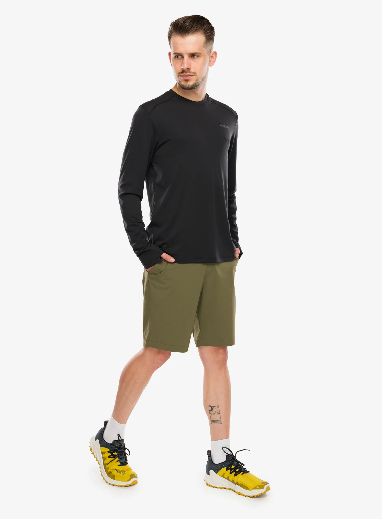 Majica dugih rukava Rab Force LS Tee - black