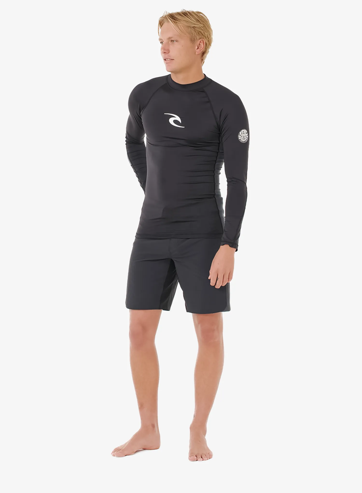 Majica dugih rukava Rip Curl Lycra Waves Upf Perf L/S - black