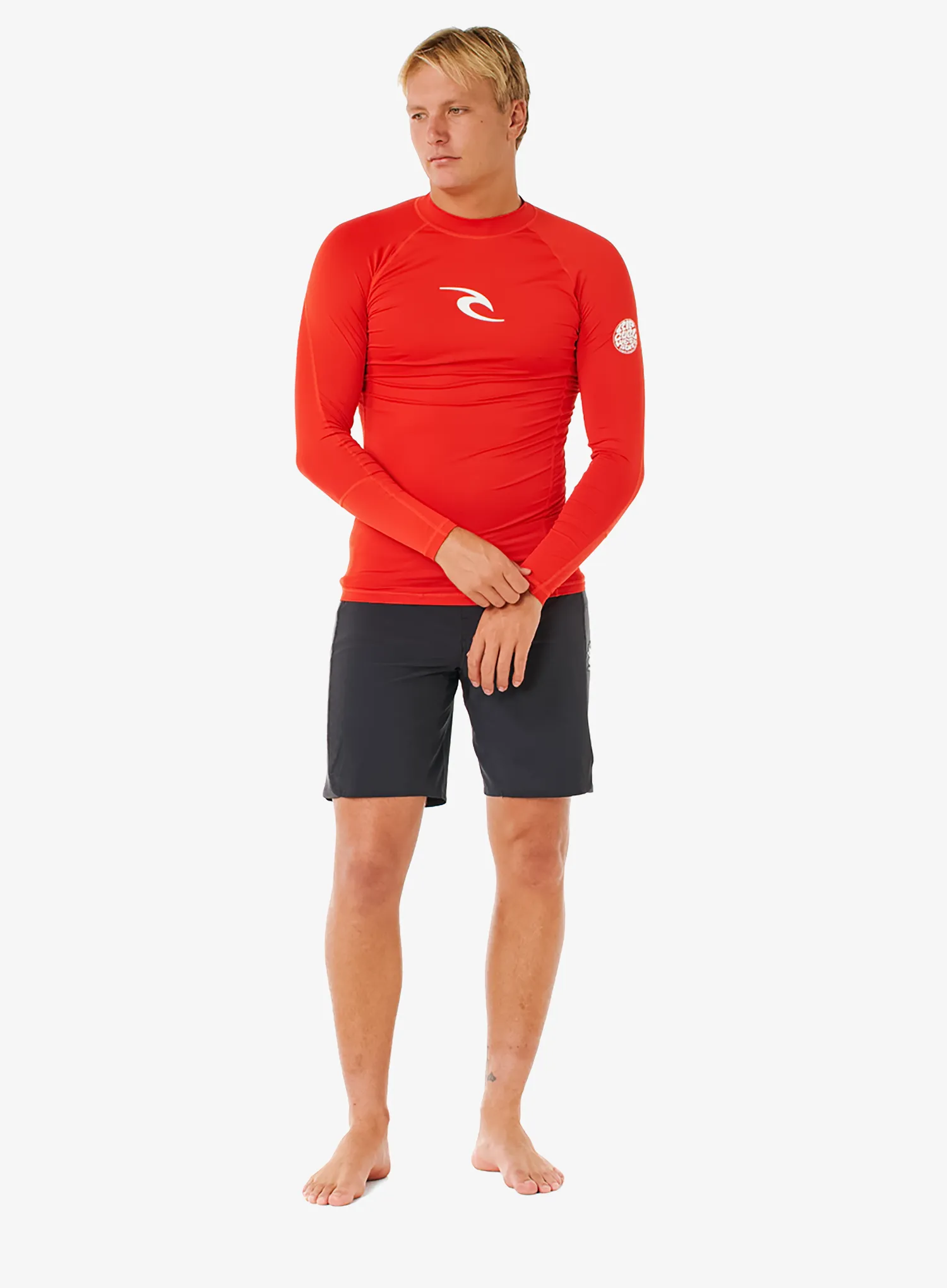 Majica dugih rukava Rip Curl Lycra Waves Upf Perf L/S - lava red