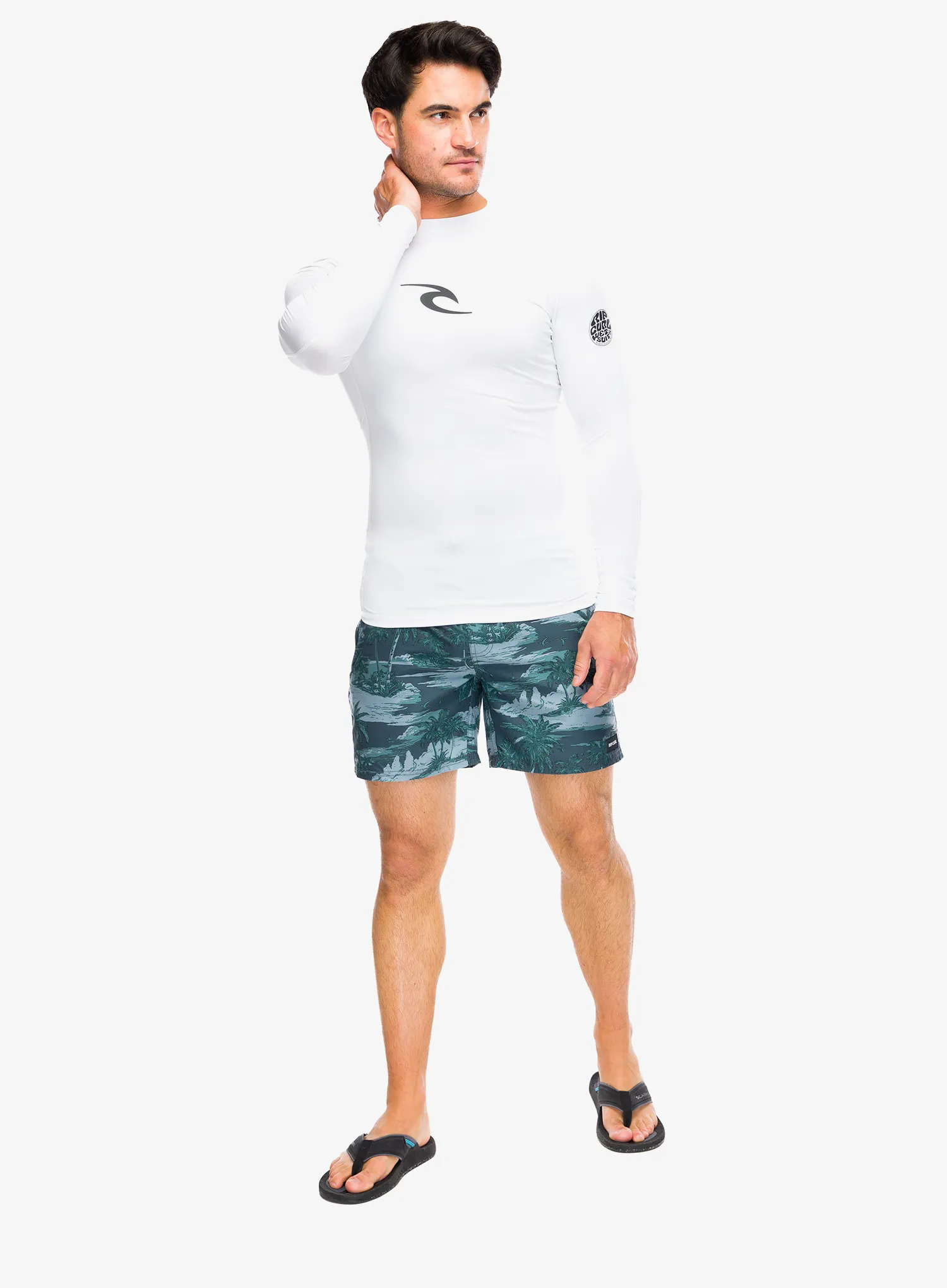 Majica dugih rukava Rip Curl Lycra Waves Upf Perf L/S - white