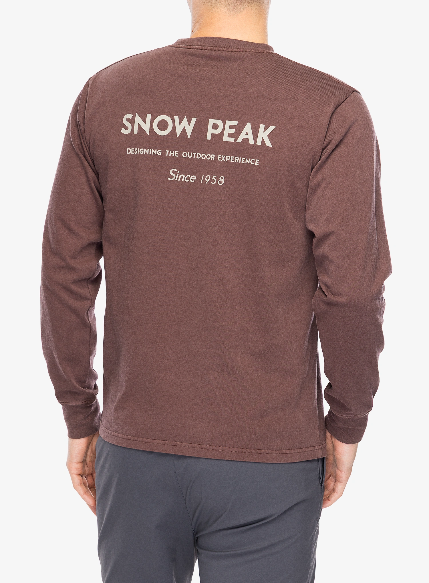 Majica dugih rukava Snow Peak Garment Dyed L/S T-Shirt - burgundy