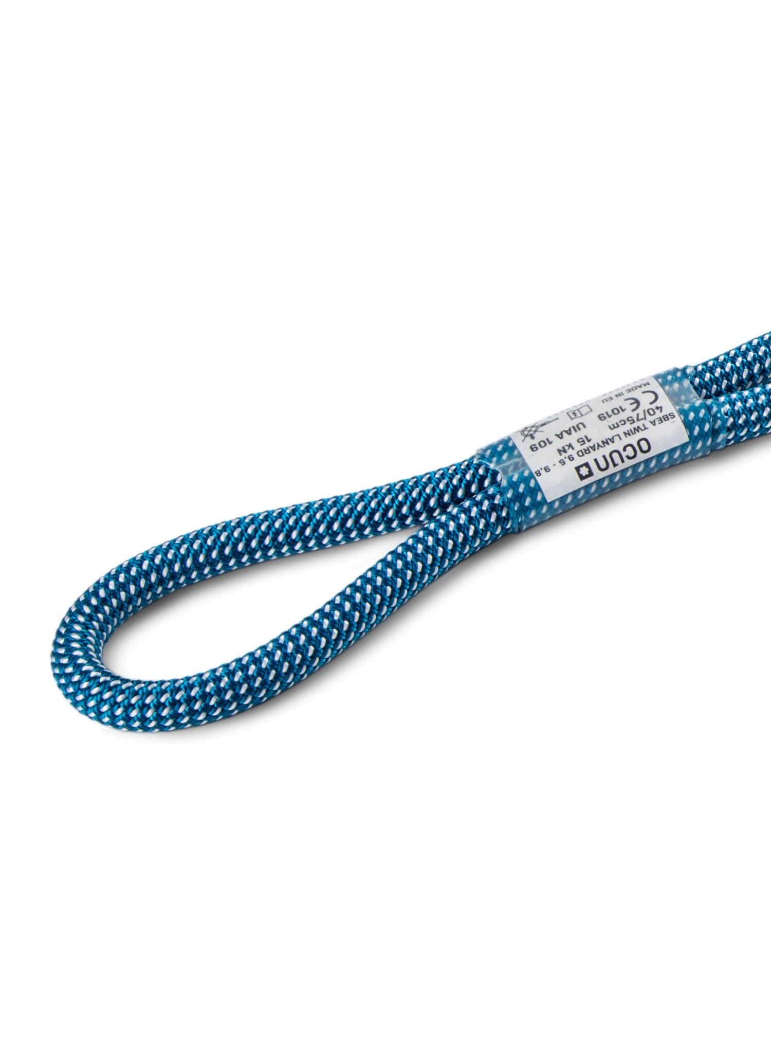 Ipsilon Ocun Sbea Twin Lanyard 9,5-9,8 mm 40/75 cm - blue/white