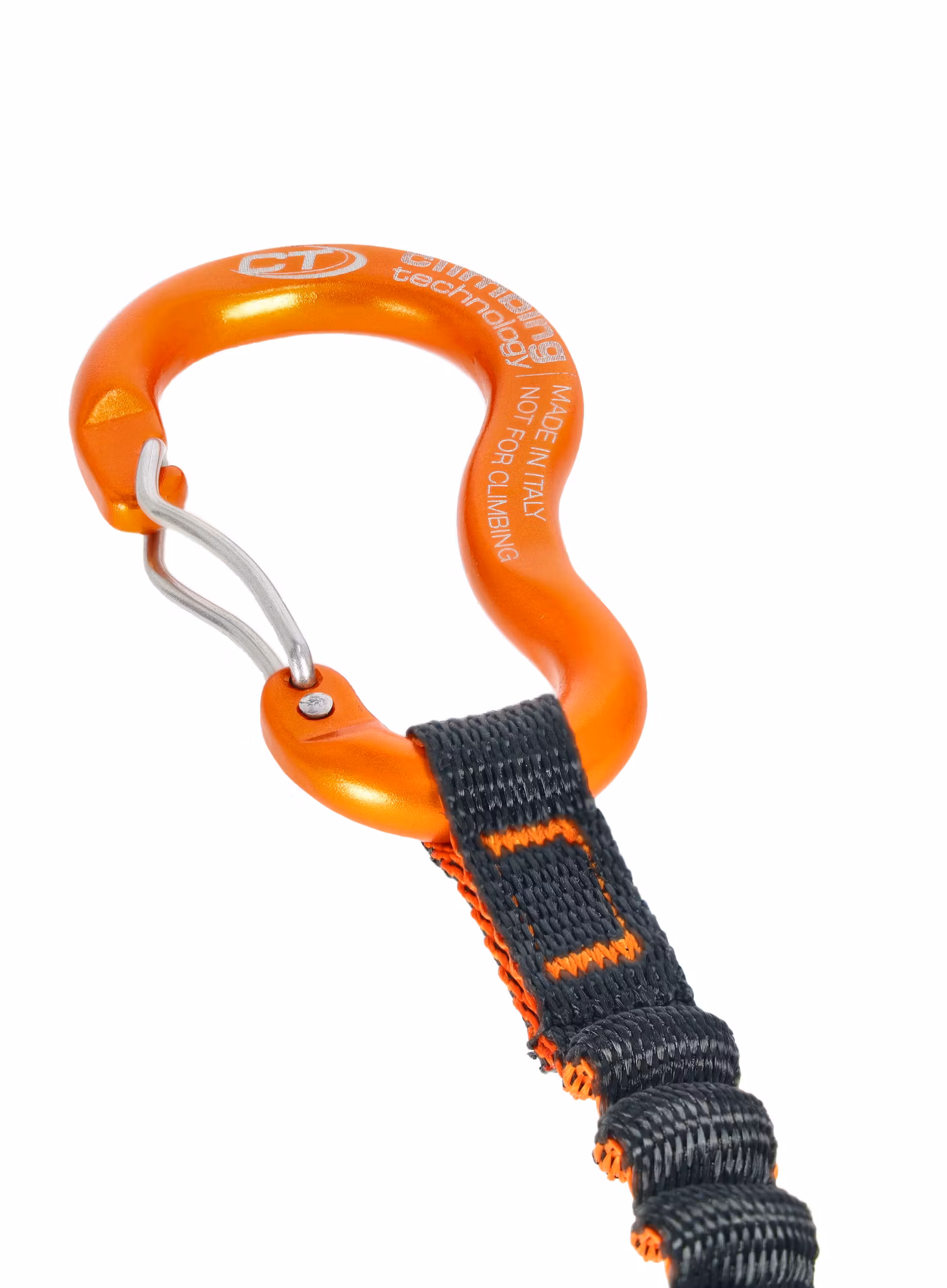 Dvokrako uže za cepin Climbing Technology Whippy - black/orange