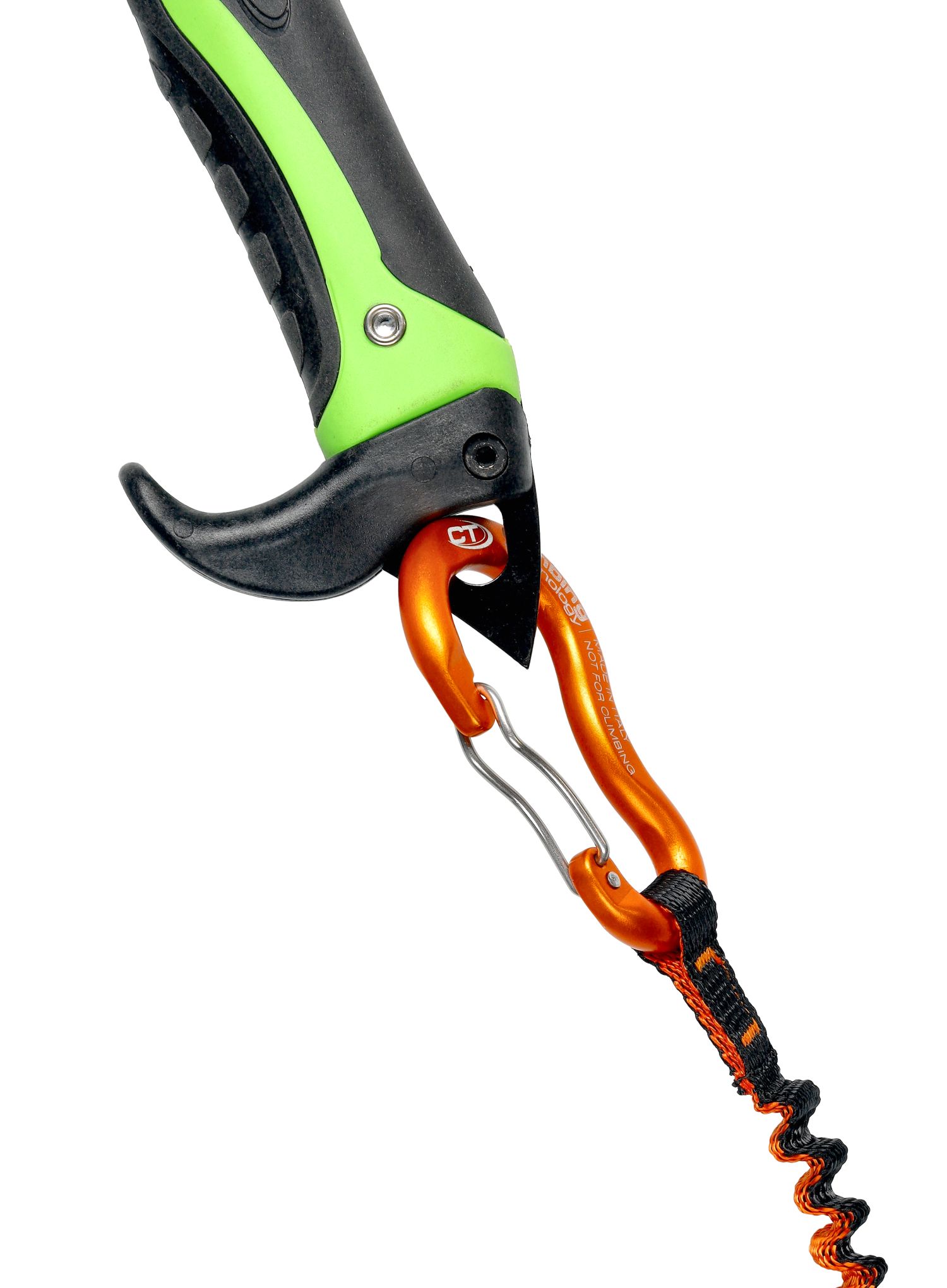Dvokrako uže za cepin Climbing Technology Whippy - black/orange