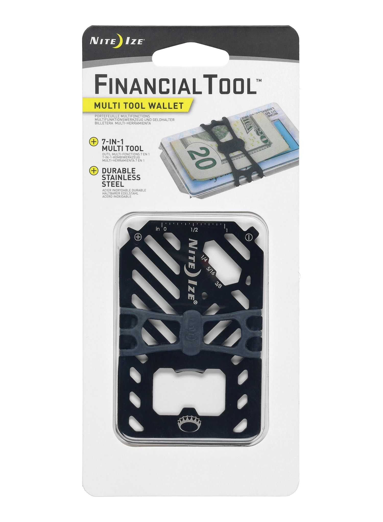 Višenamjenski alat Nite Ize FinancialTool Multi Tool Wallet - black