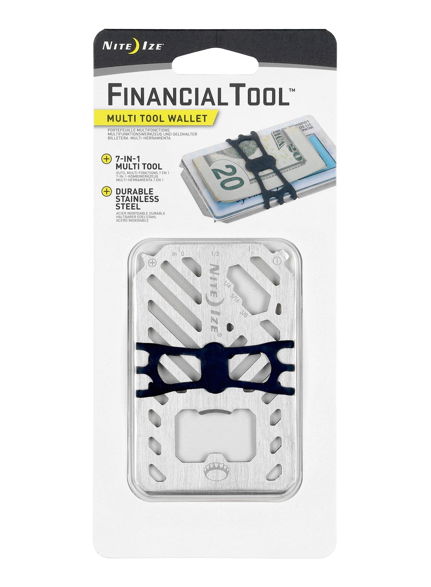 Višenamjenski alat Nite Ize FinancialTool Multi Tool Wallet - steel