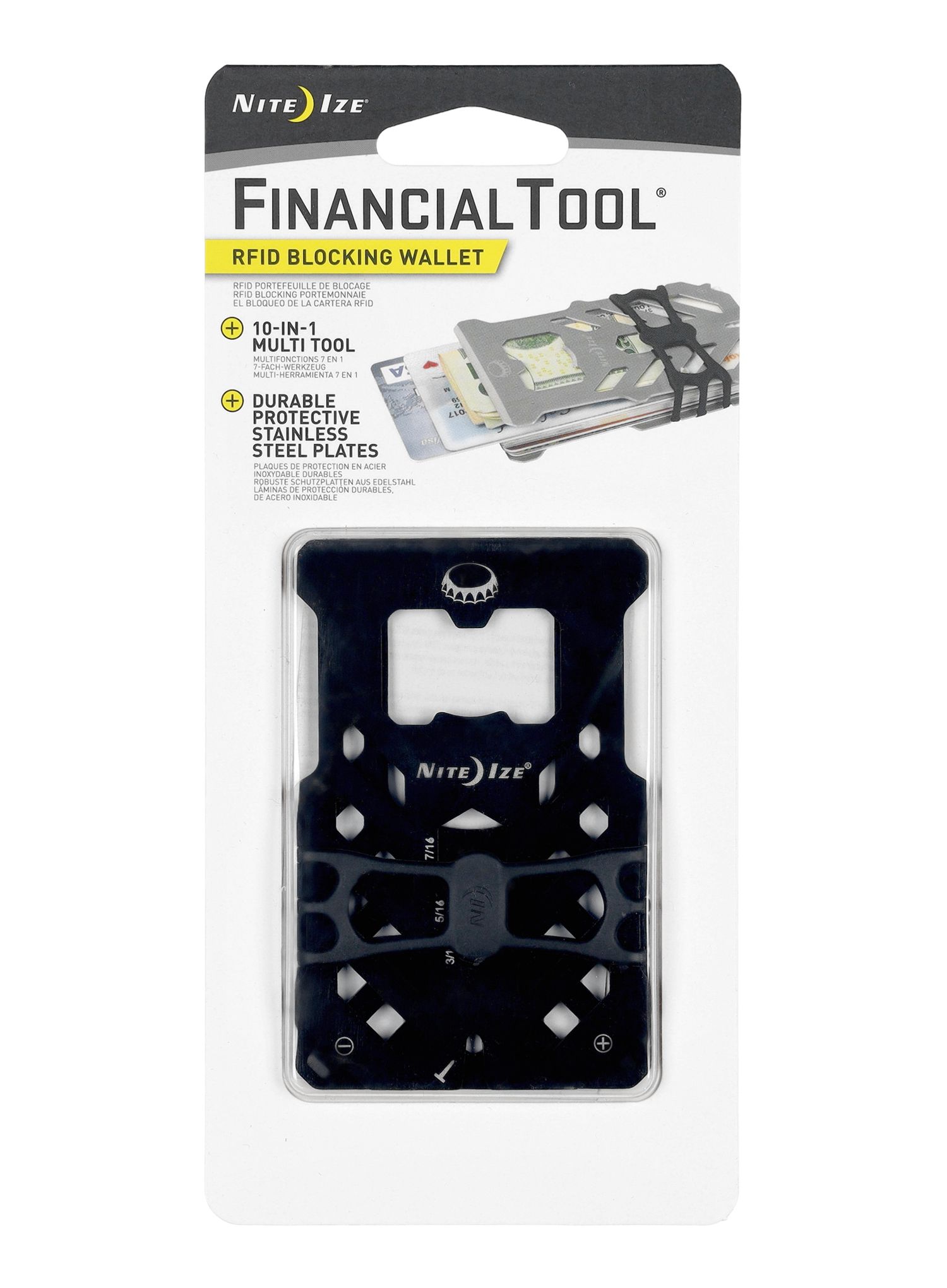 Višenamjenski alat Nite Ize FinancialTool RFID Blocking Wallet - black