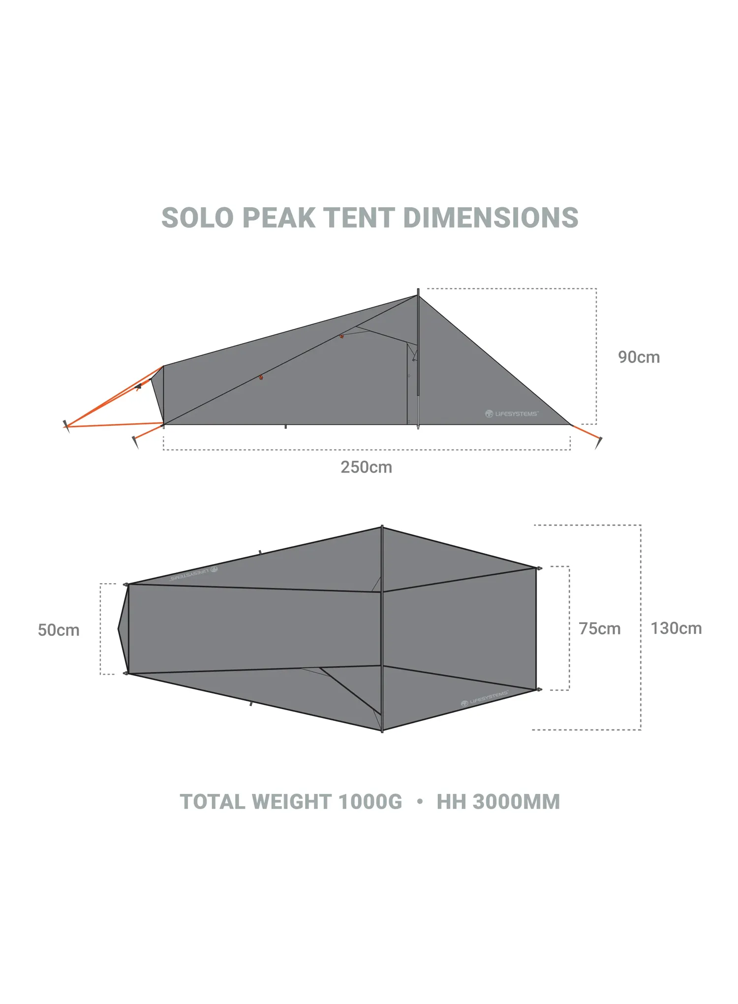 Šator za 1 osobu Lifesystems Solo Peak Tent