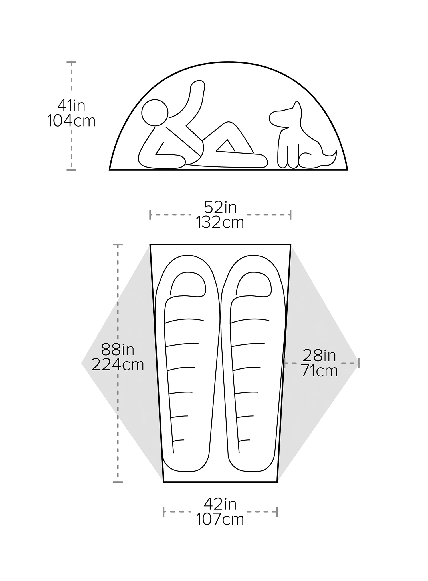 Šator za 2 osobe Big Agnes Copper Spur UL2 - tangelo
