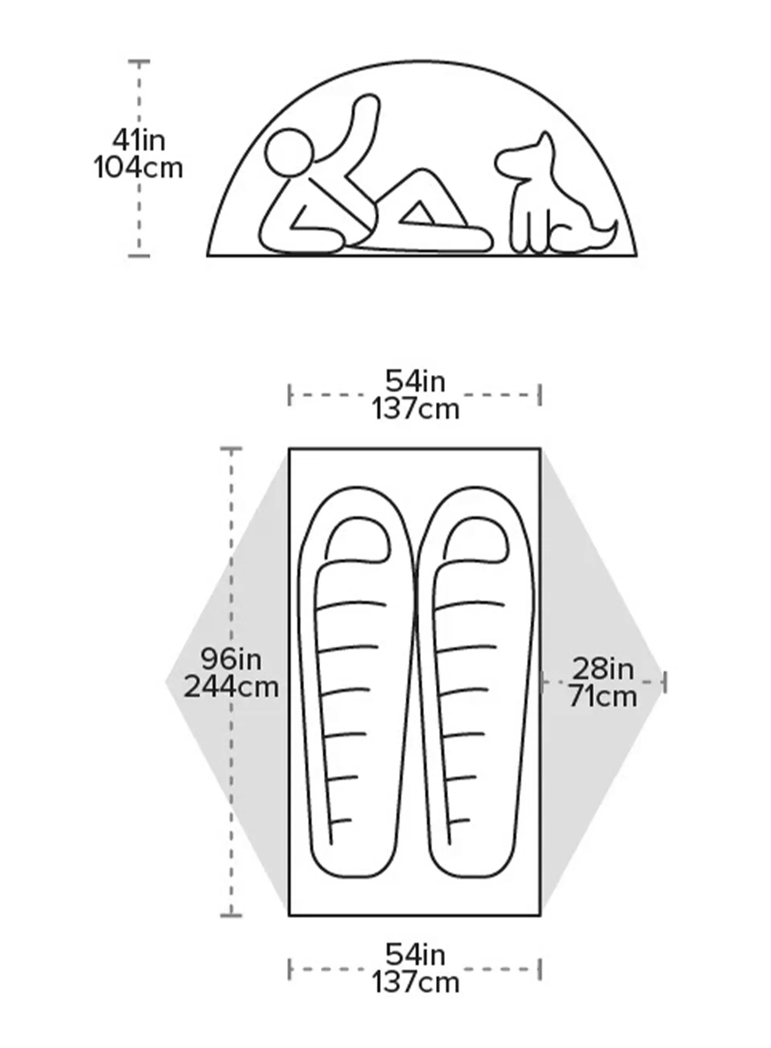 Šator za 2 osobe Big Agnes Copper Spur UL2 XL - tangelo/mercury
