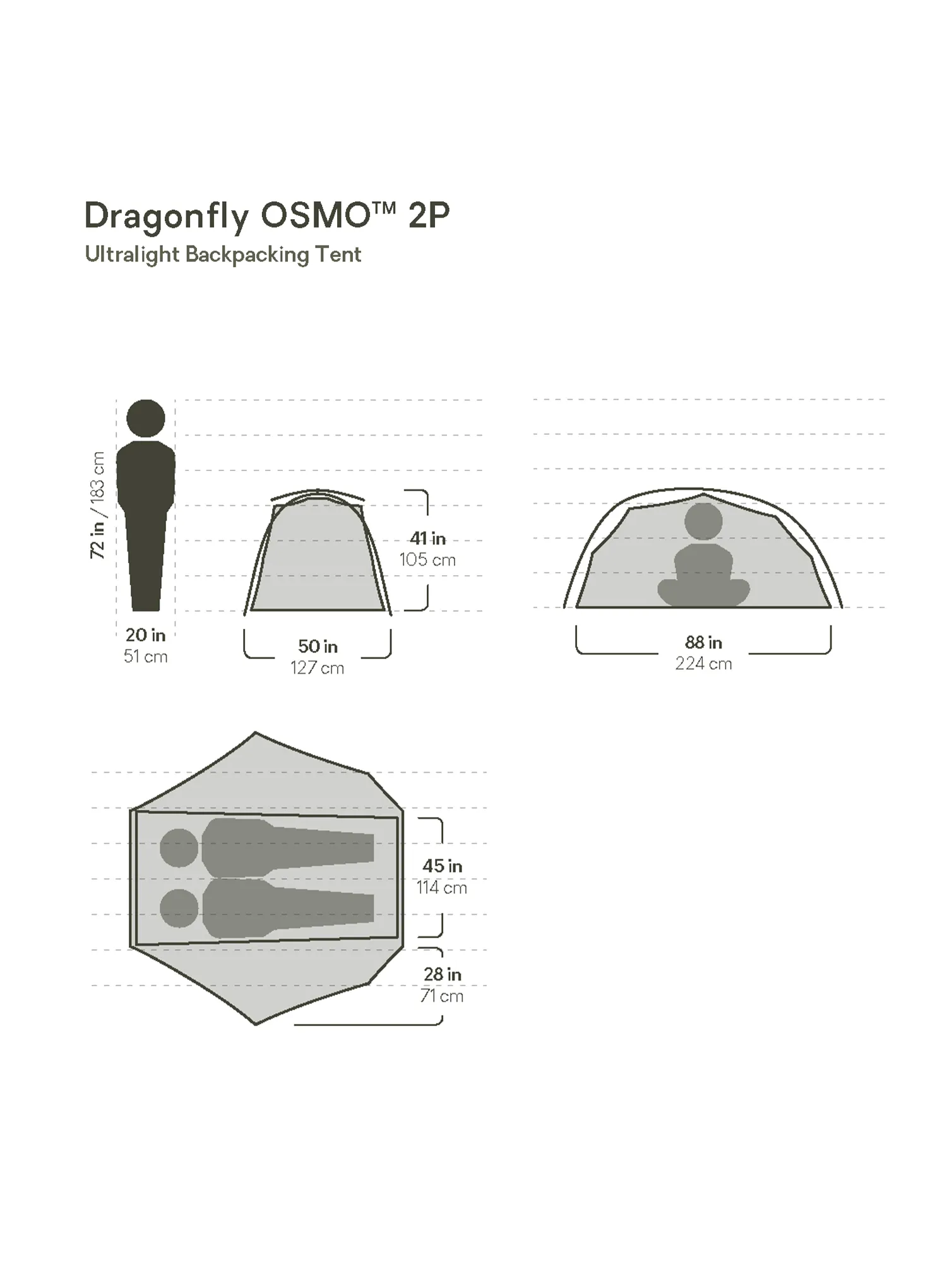 Šator za 2 osobe Nemo Dragonfly OSMO 2P