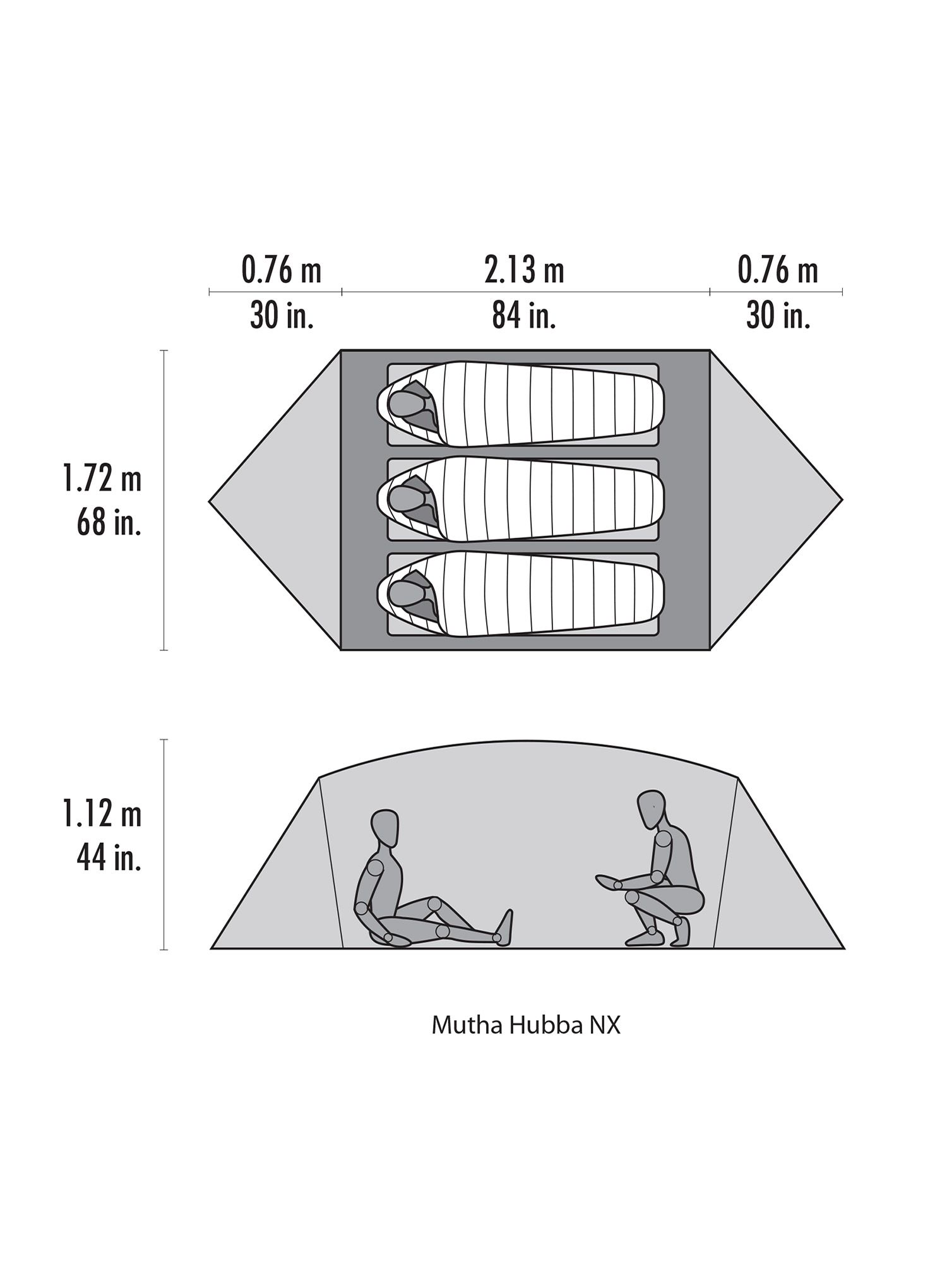 Šator za 3 osobe MSR Mutha Hubba NX - green