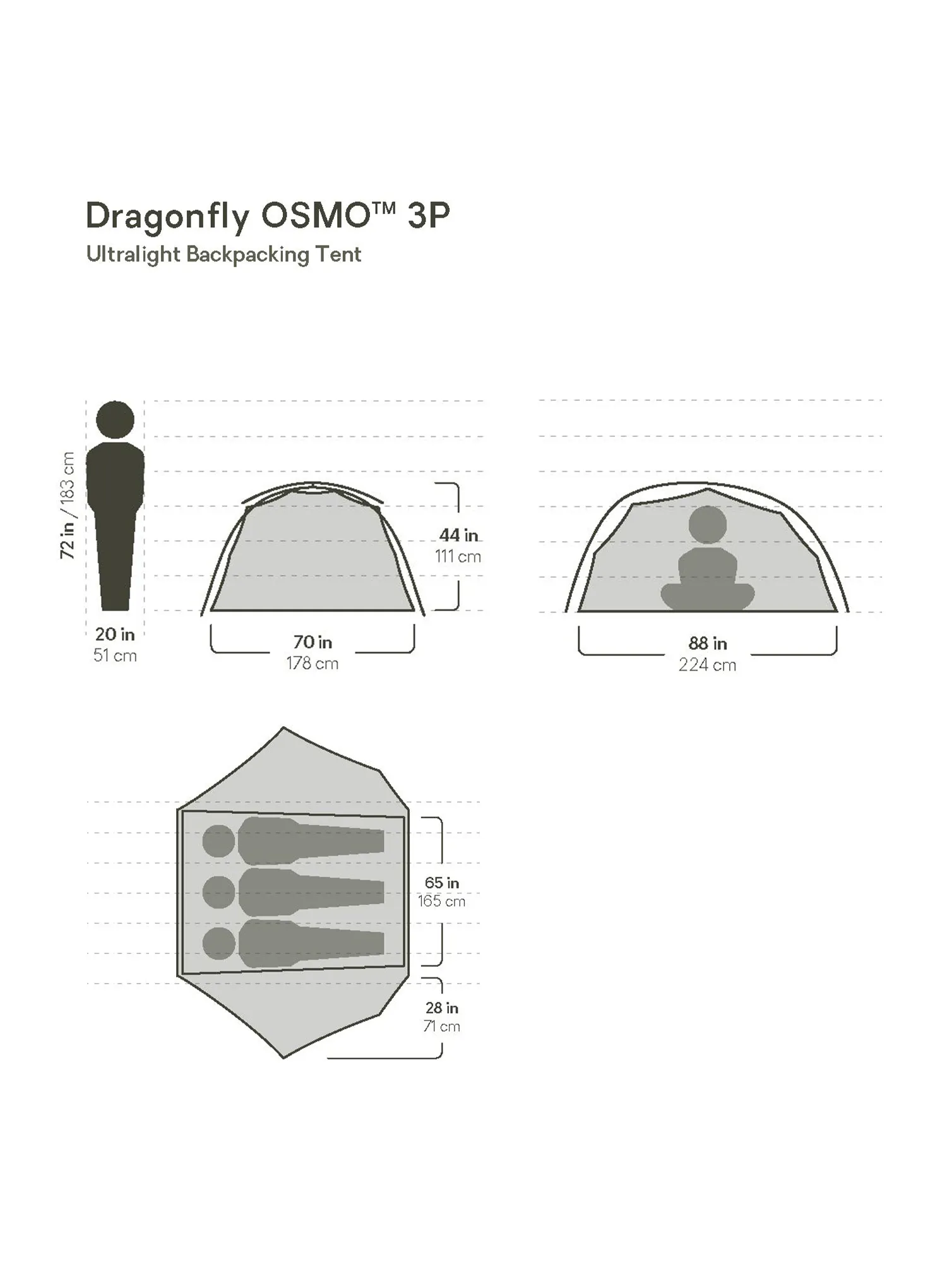Šator za 3 osobe Nemo Dragonfly OSMO 3P