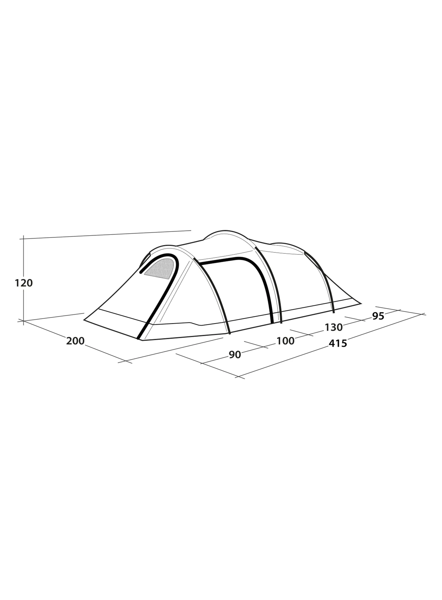 Šator za 3 osobe Outwell Earth 3 Plus