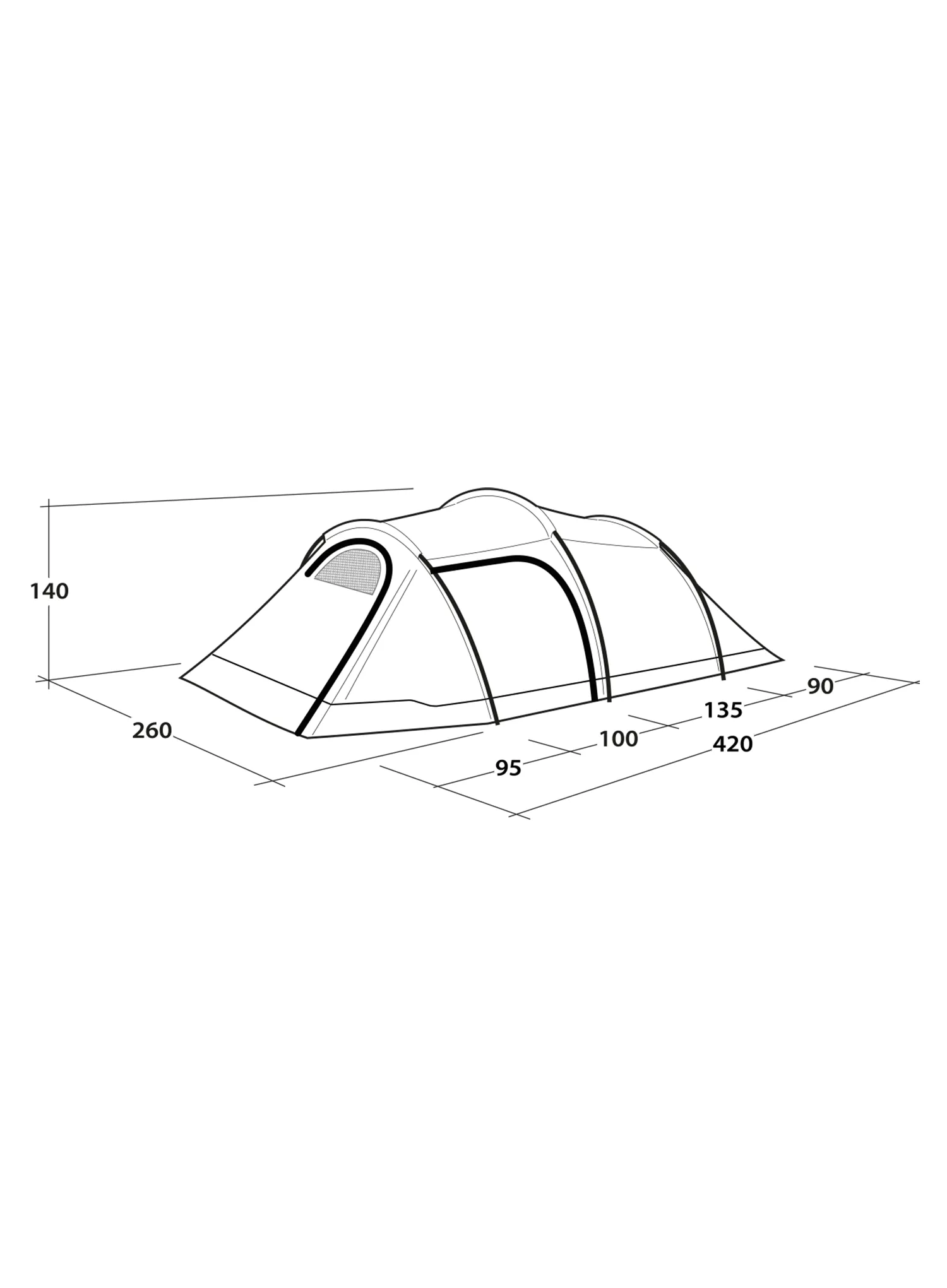 Šator za 4 osobe Outwell Earth 4 Plus