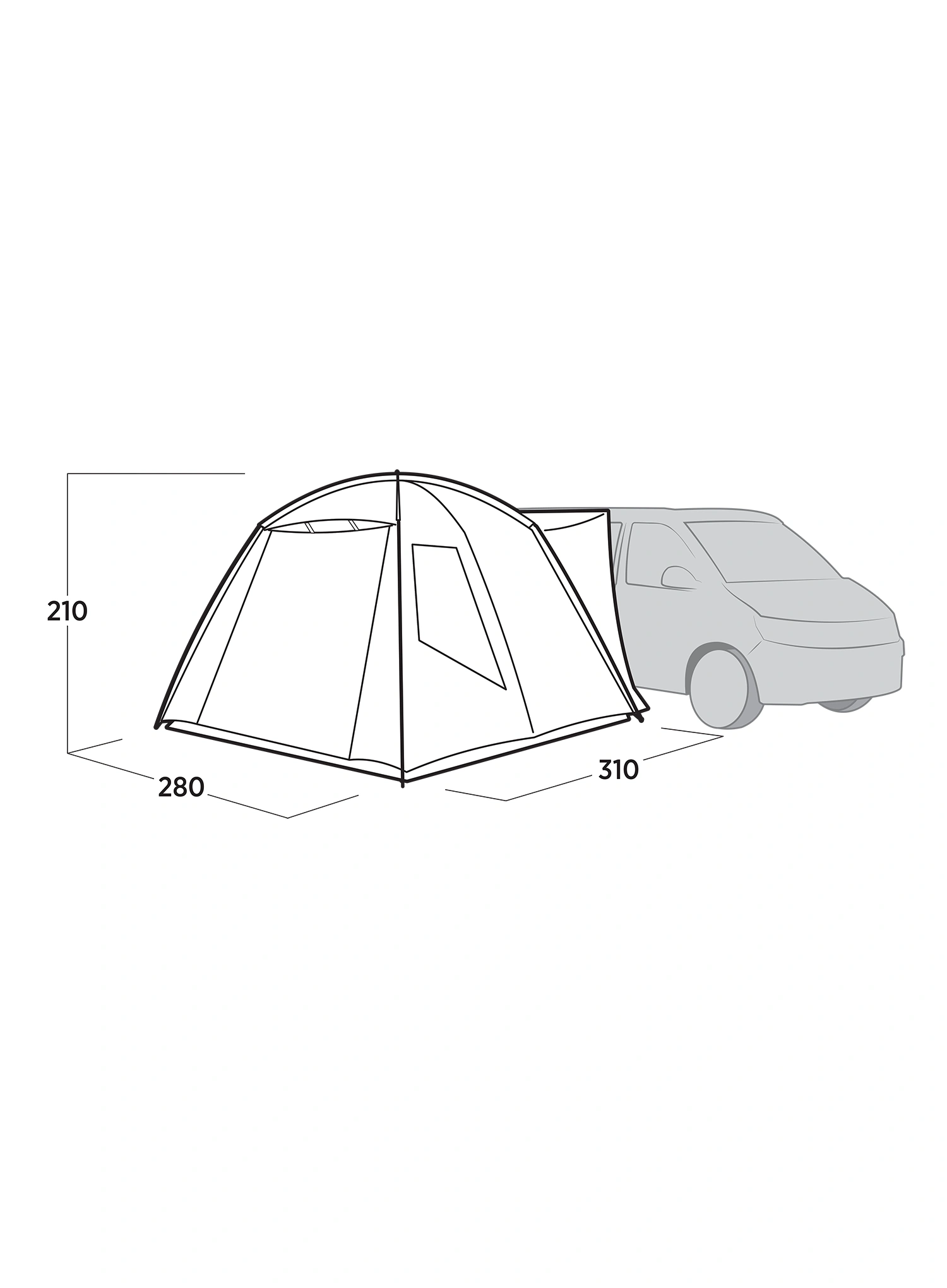 Šator za kamper Easy Camp Utne - gray