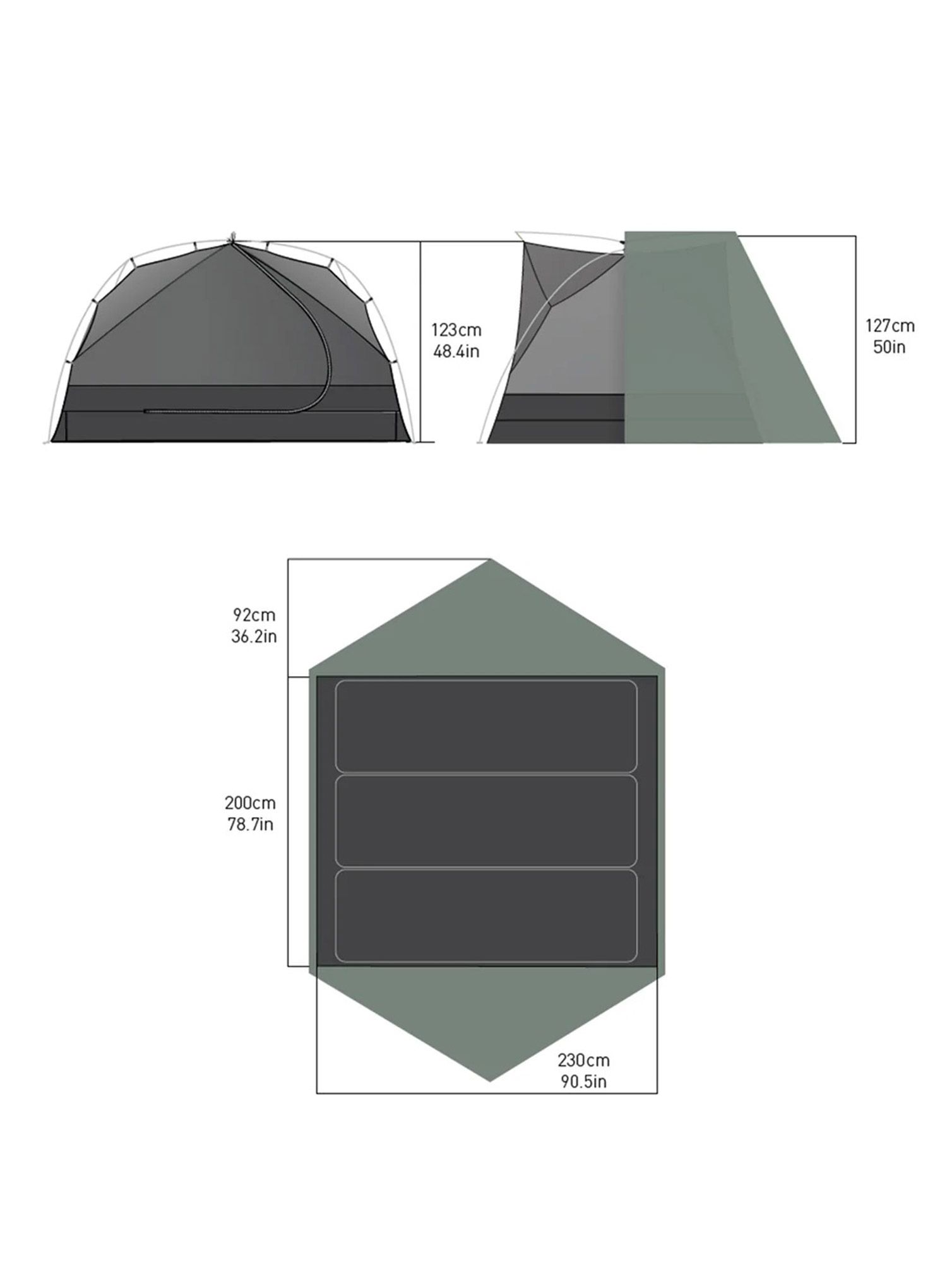 Šator za 3 osobe Sea To Summit Ikos TR Tent 3 Person Laurel Wreath