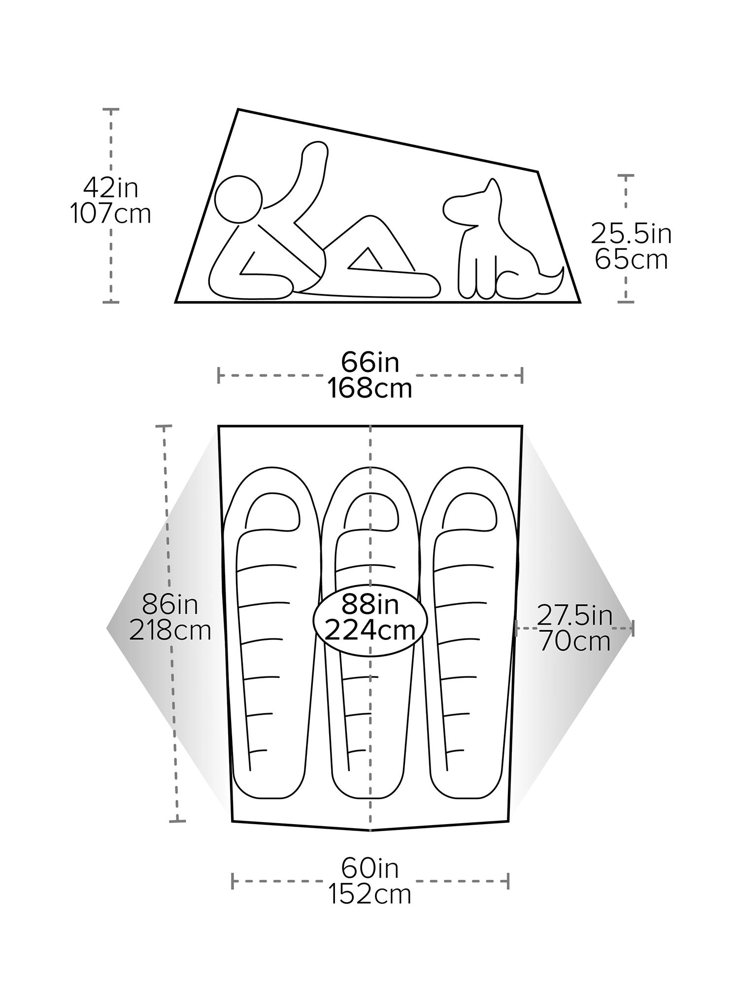 Šator za tri osobe Big Agnes Tiger Wall UL3 - mercury/evening primrose