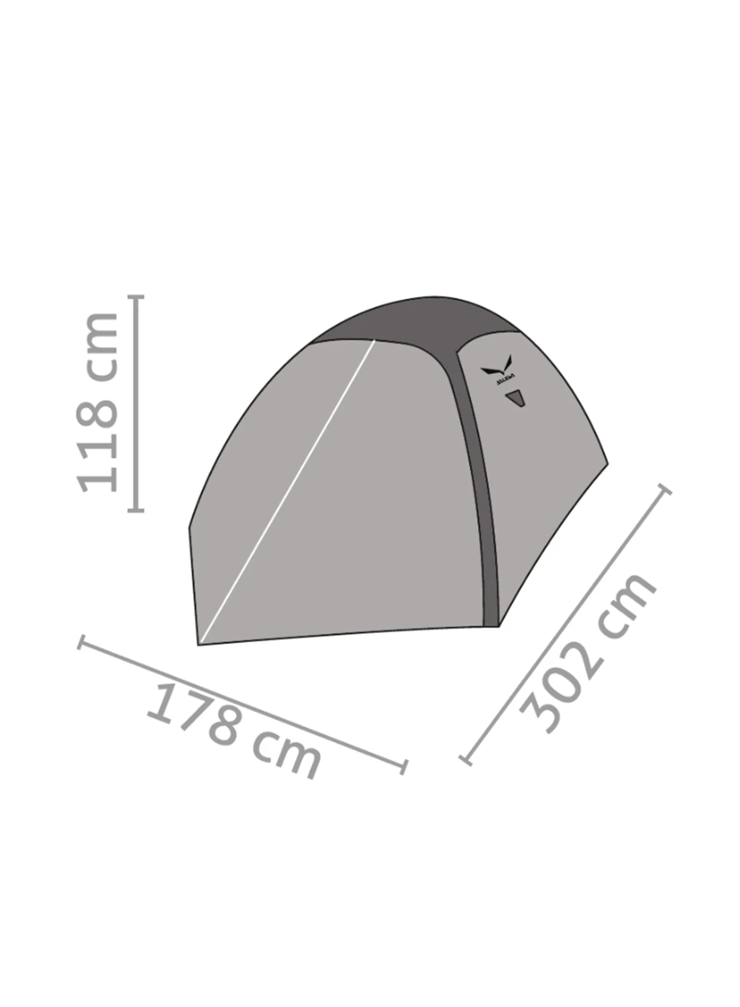 Šator za tri osobe Salewa Atlas III Tent - faded green/shadow