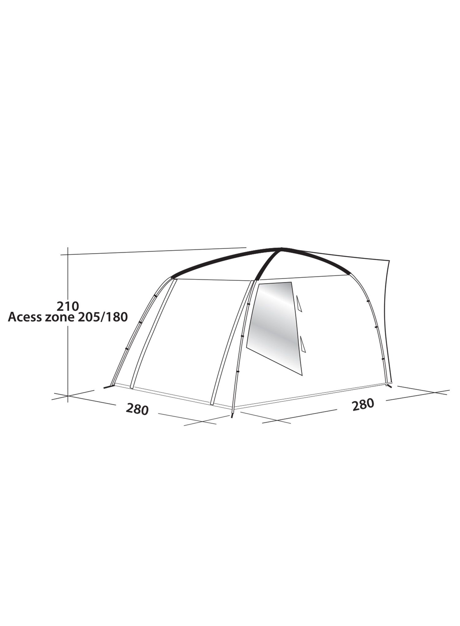 Šator za kamper Easy Camp Fairfields - grey/dark grey