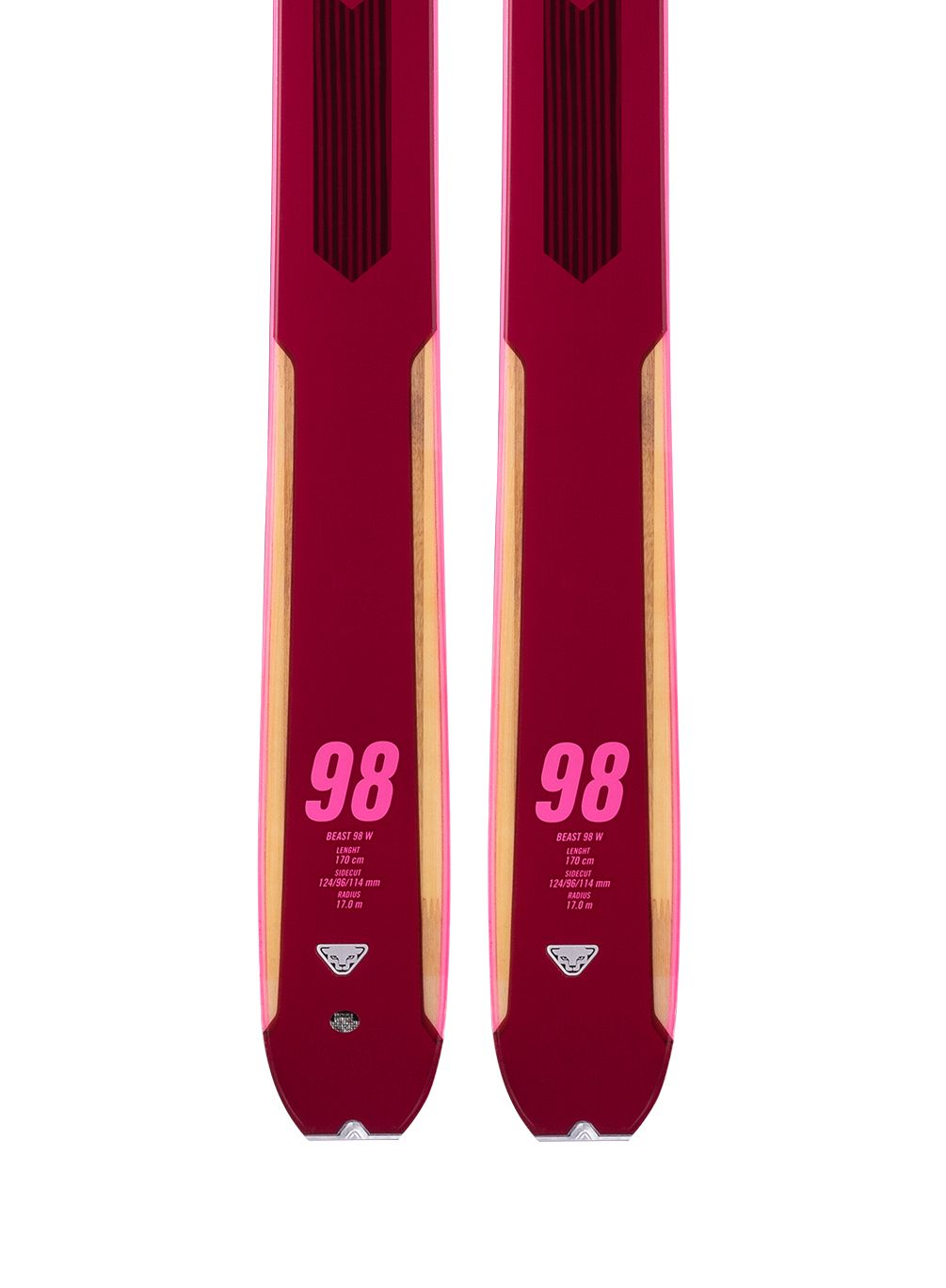 Ženske skije za turno skijanje Dynafit Beast 98 - flamingo/pink