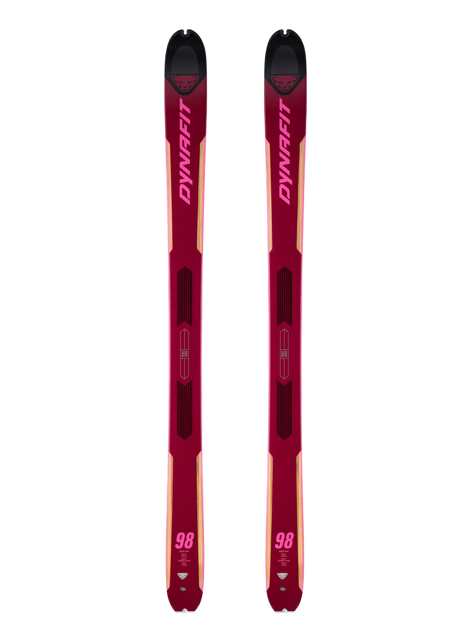 Ženske skije za turno skijanje Dynafit Beast 98 - flamingo/pink