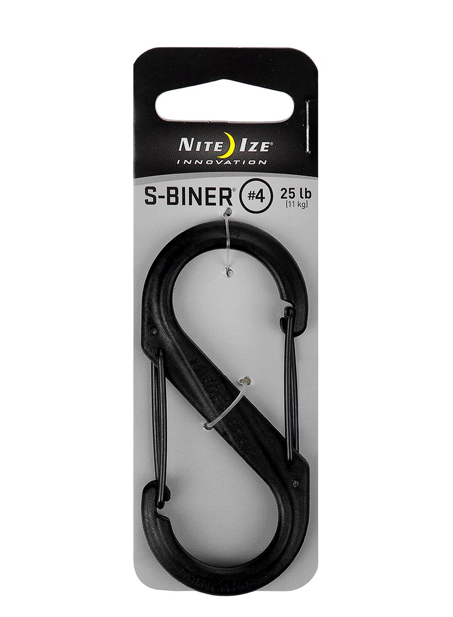 Karabiner za ključeve Nite Ize S-Biner 4 Plastic Gate - black