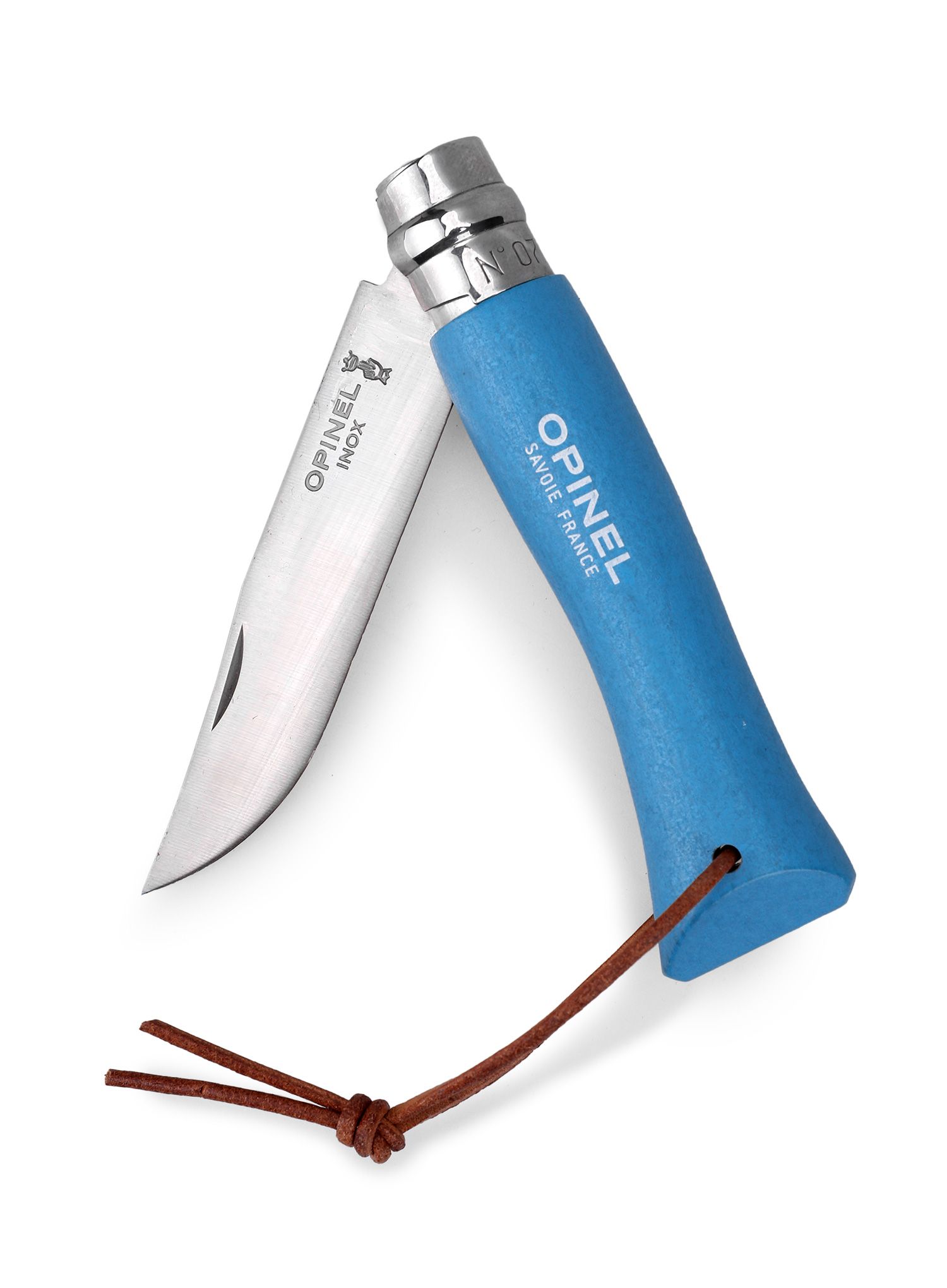 Putni nož Opinel Inox Outdoor No. 7 - cyan blue