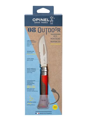 Putni nož Opinel Outdoor No.08 - earth/red