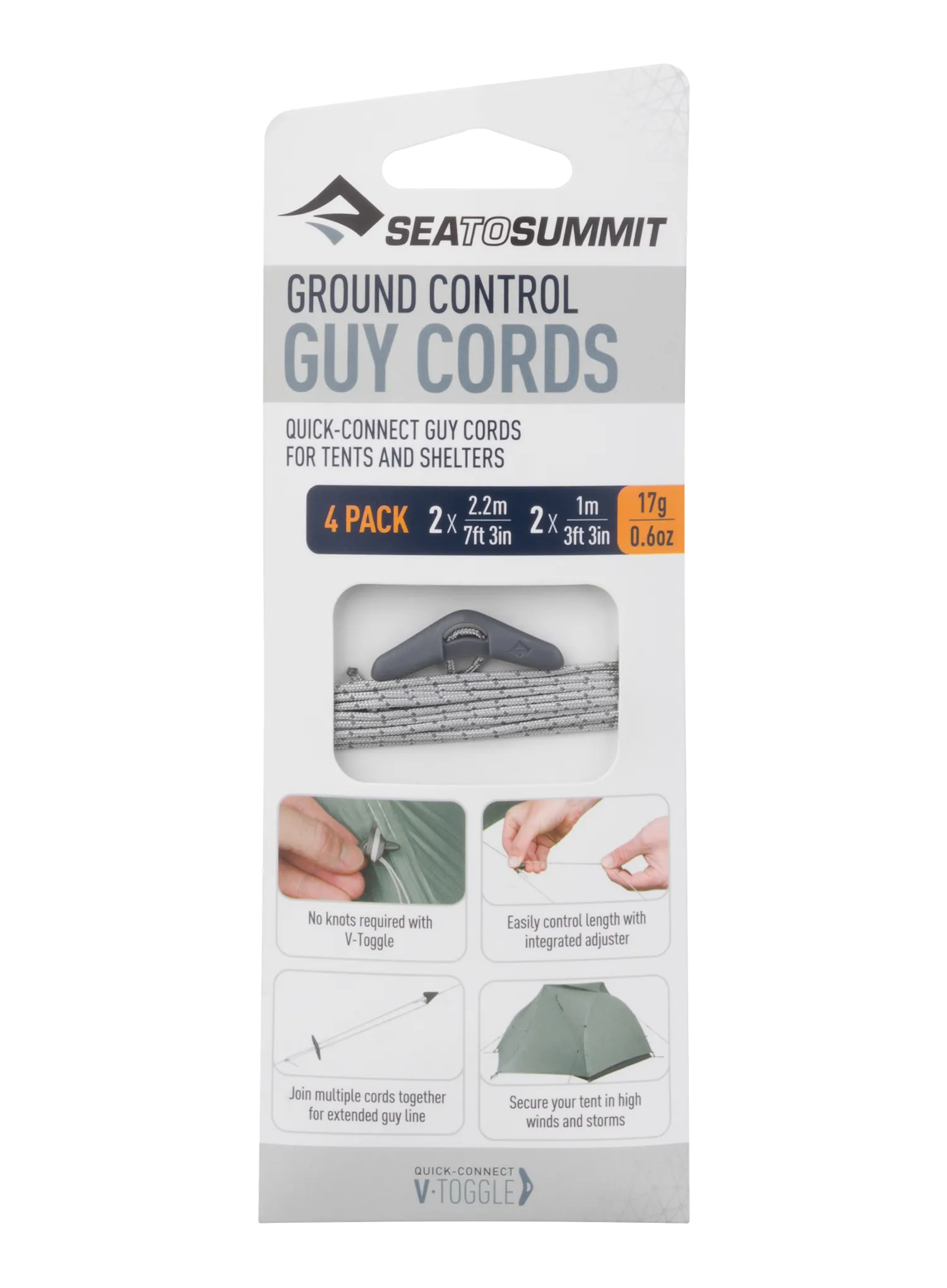Odvodi Sea to Summit Ground Control Guy Cords - dark grey