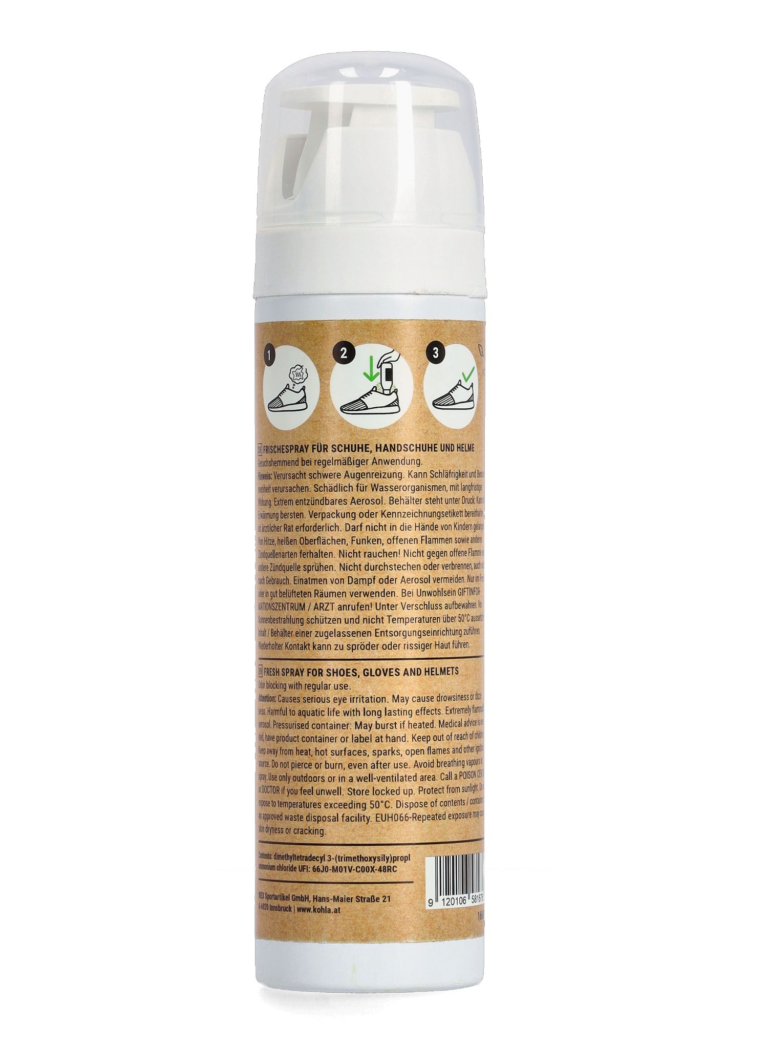Osvježivač za cipele Kohla Care Eco-Refresh Spray 150 ml