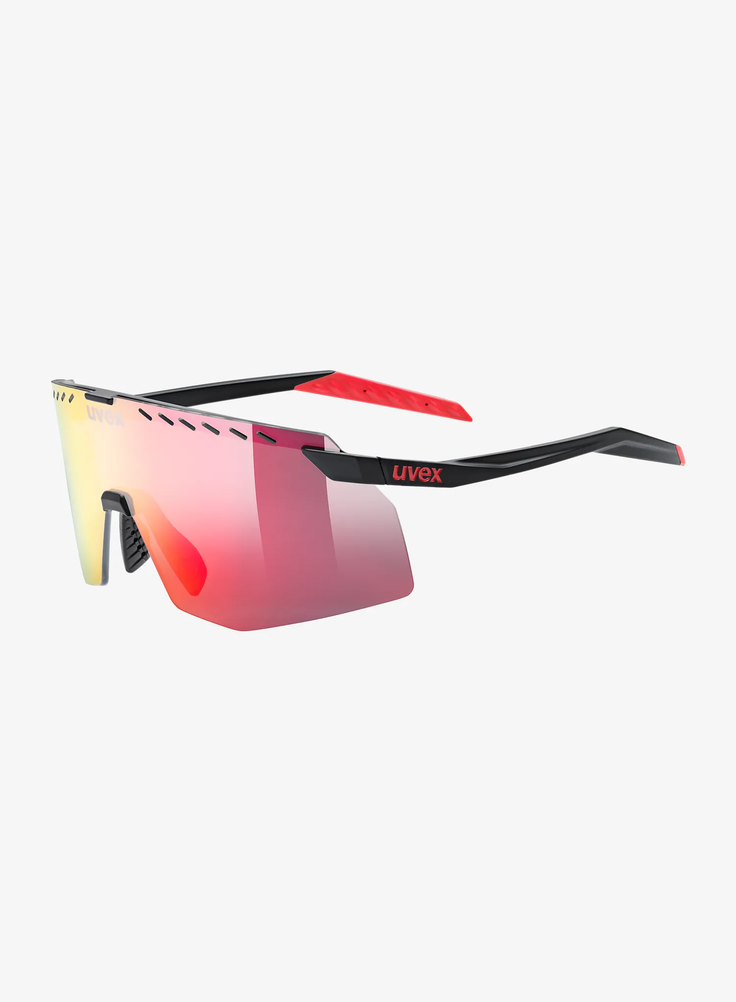 Biciklističke naočale Uvex Pace Stage - black matt/mir.red