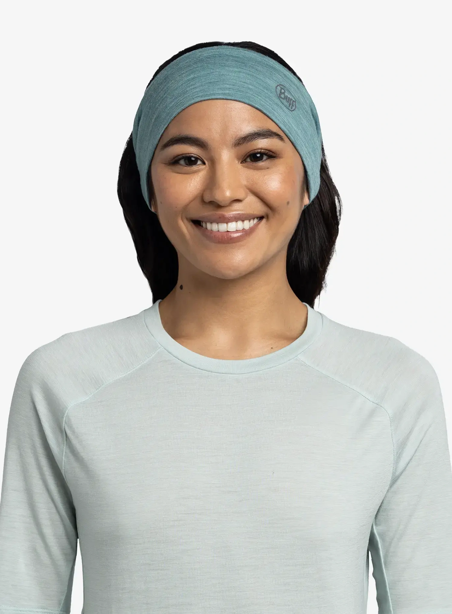 Traka za glavu Buff Merino Lightweight Headband - solid pool