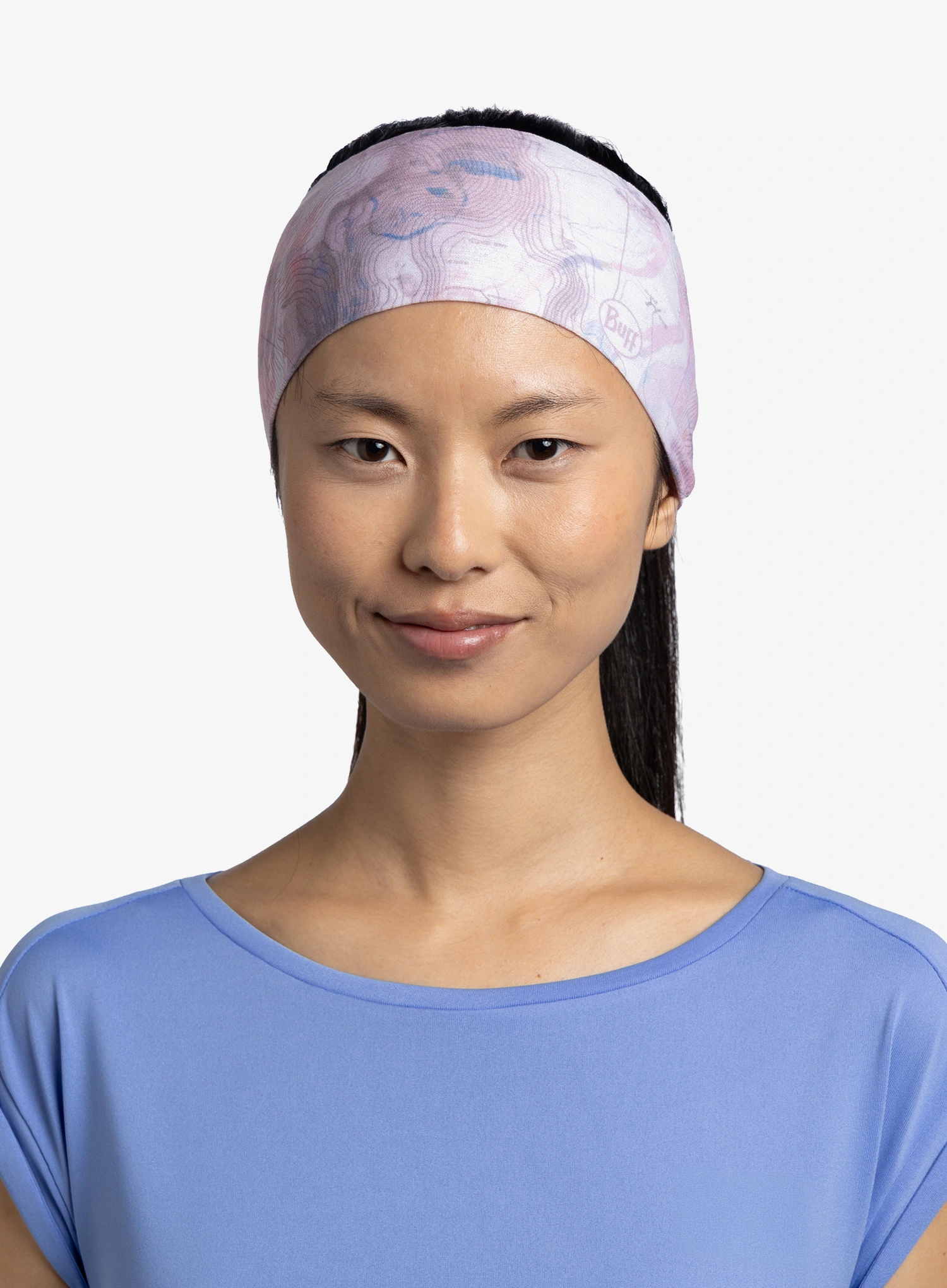 Ženska traka za glavu Buff Coolnet UV Ellipse Headband - orisa pink azalea
