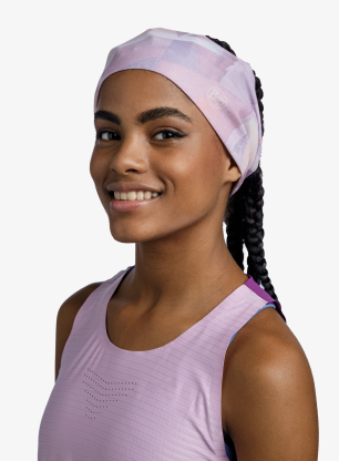 Traka za glavu Buff Coolnet UV Wide Headband - shane orchid