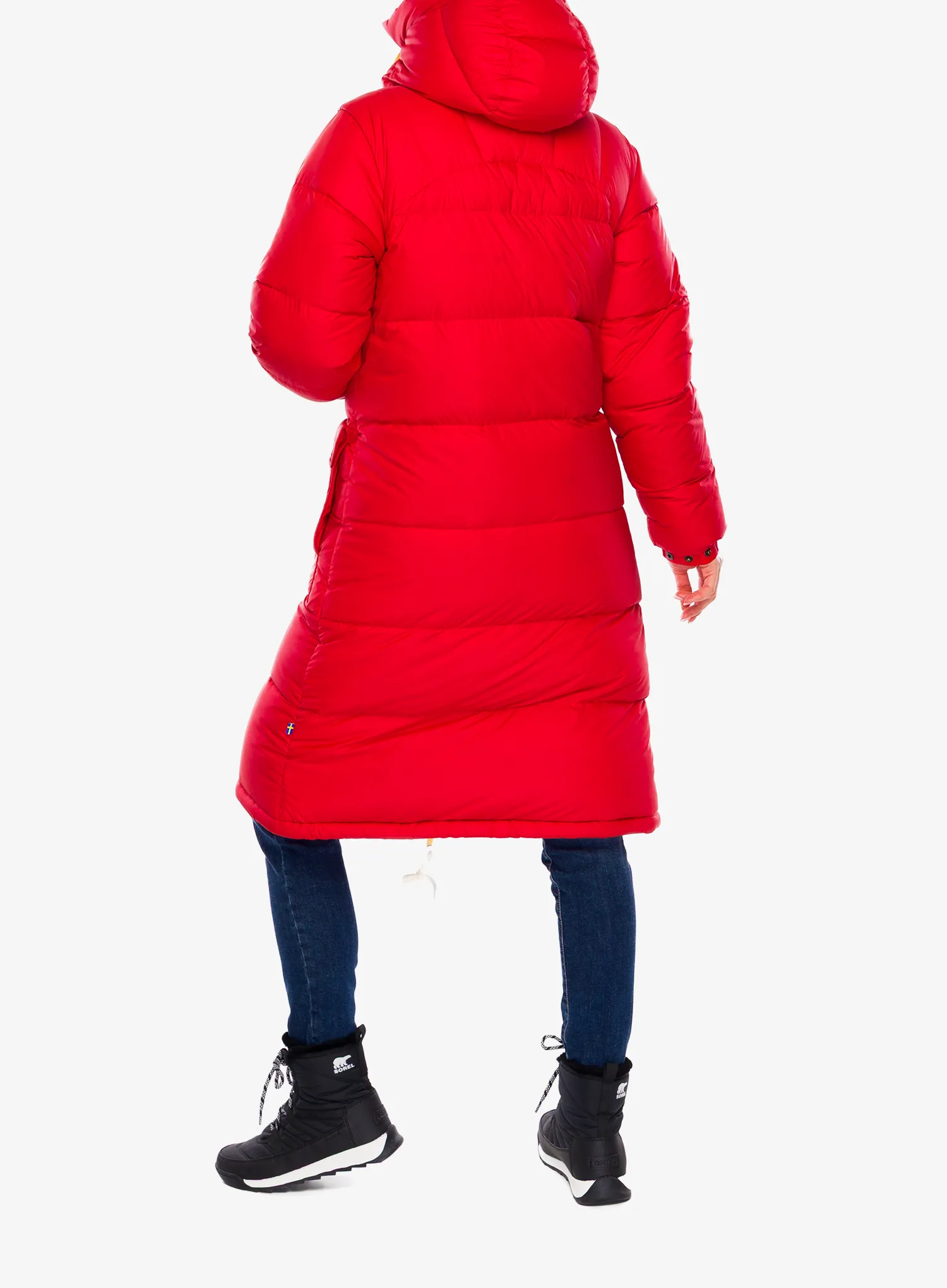 Ženski kaput Fjallraven Expedition Long Down Parka - true red