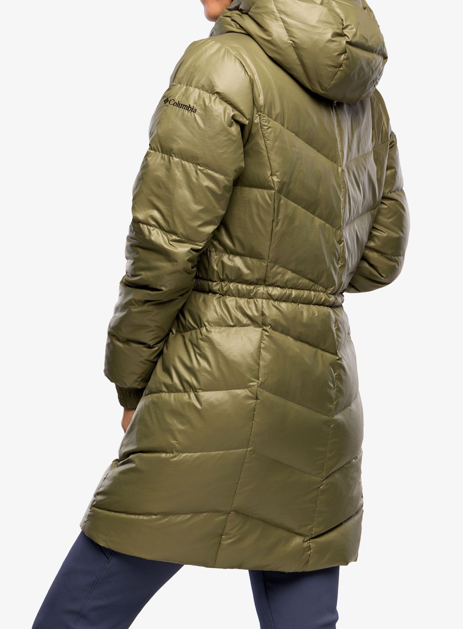 Ženski perjani kaput Columbia Icy Heights II Down Mid Jacket - stone green gunmetal