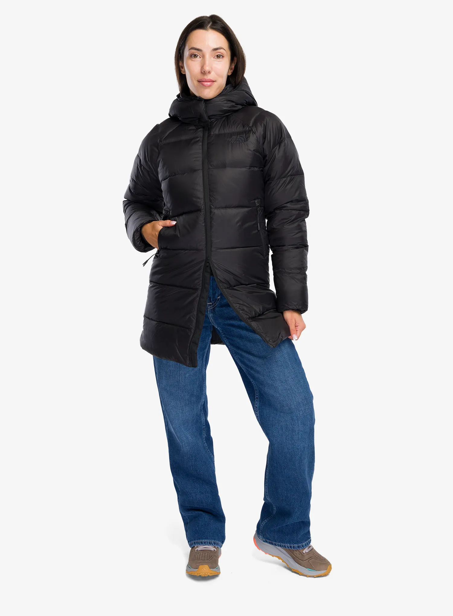 Ženski perjani kaput The North Face Hydrenalite City Down Hooded Parka - tnf black