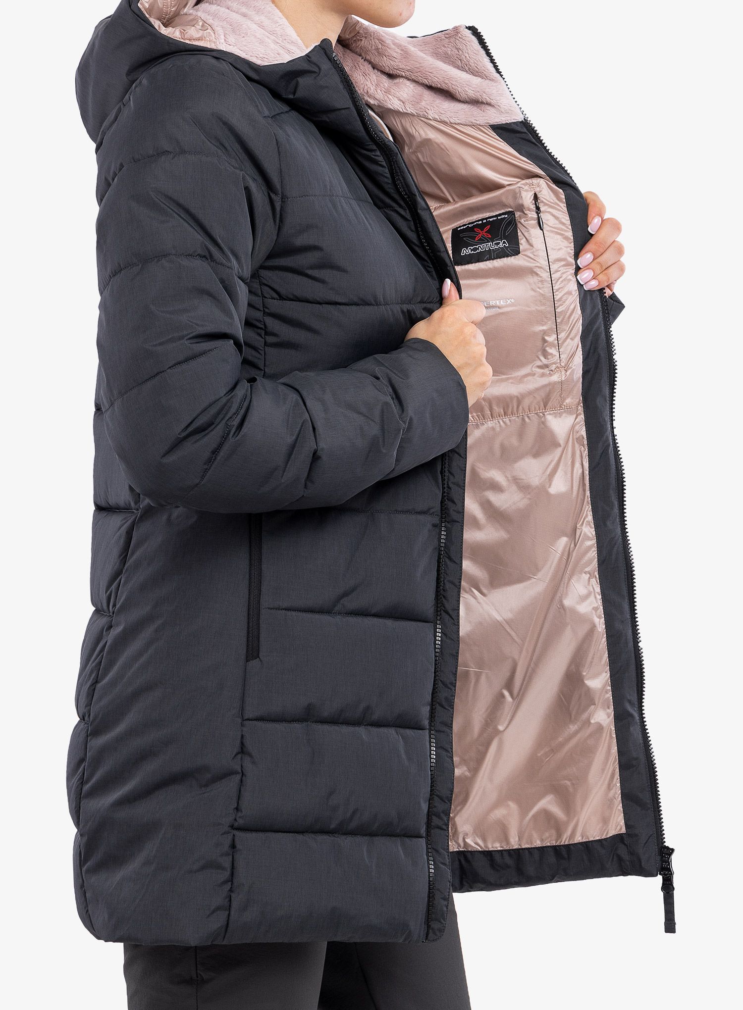 Ženski kaput Montura Elisir Parka - dark grey/dust rose