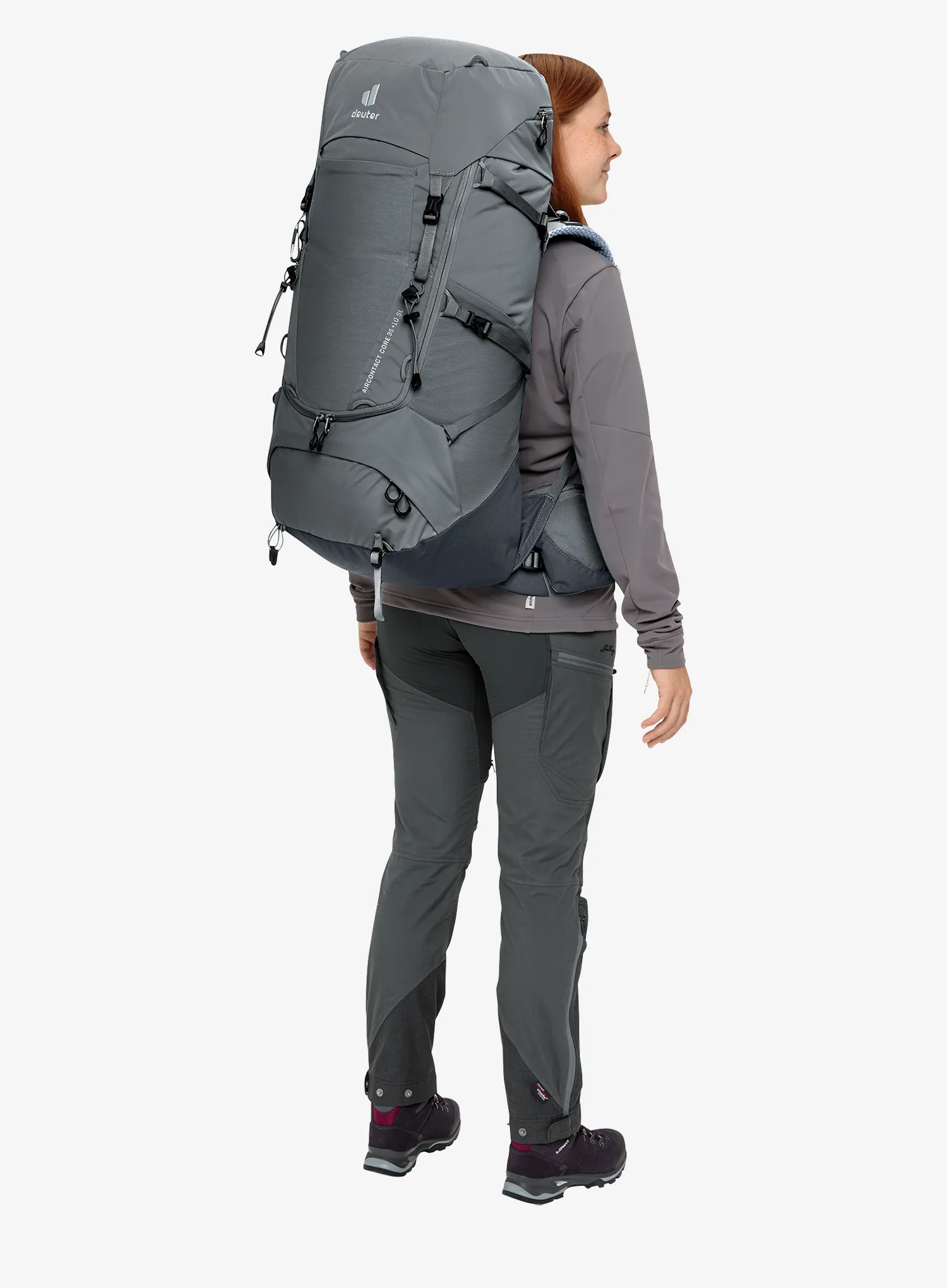 Ženski trekking ruksak Deuter Aircontact Core 35 + 10 SL - graphite/black