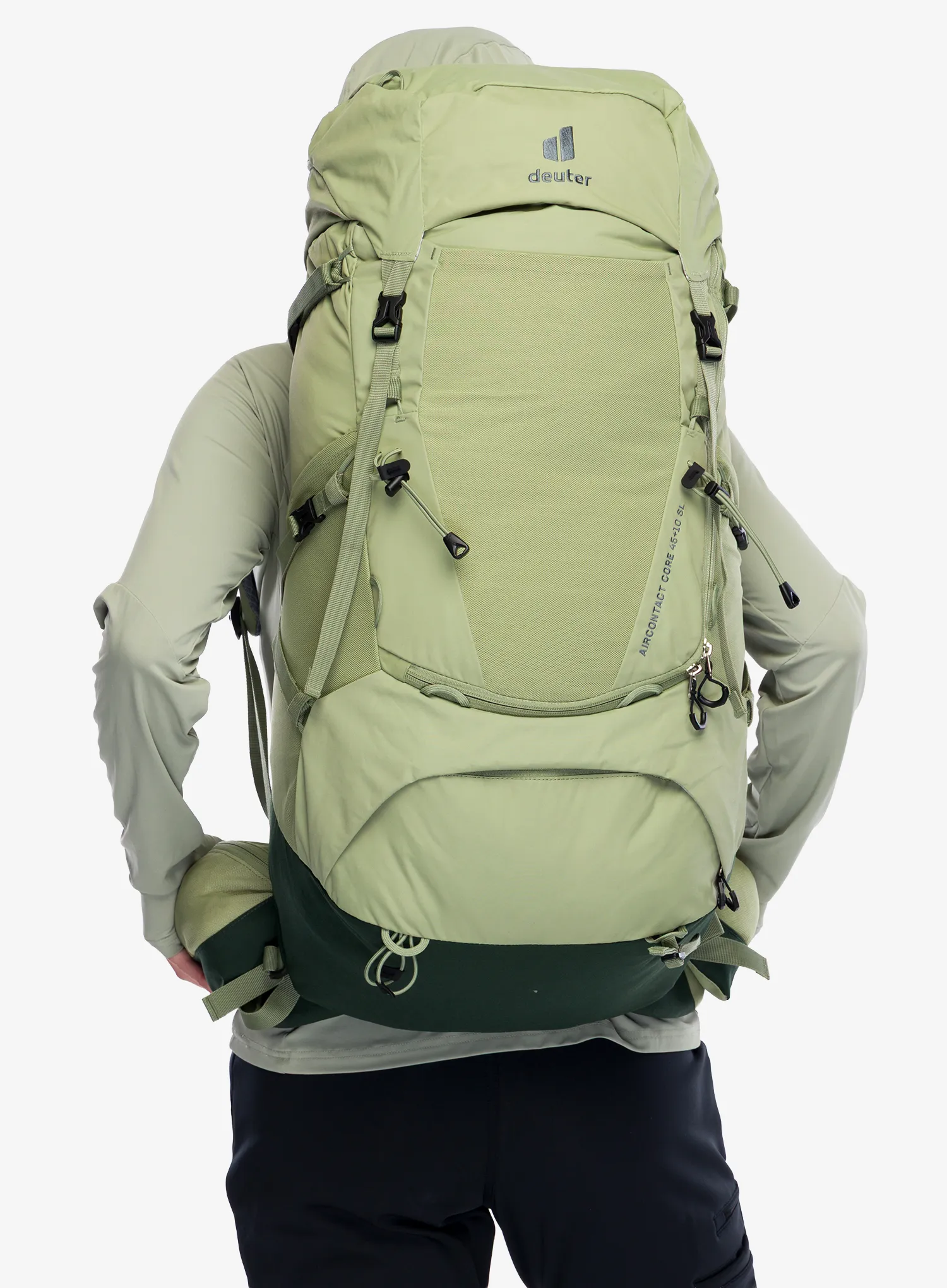 Ženski trekking ruksak Deuter Aircontact Core 45 + 10 SL - grove/ivy