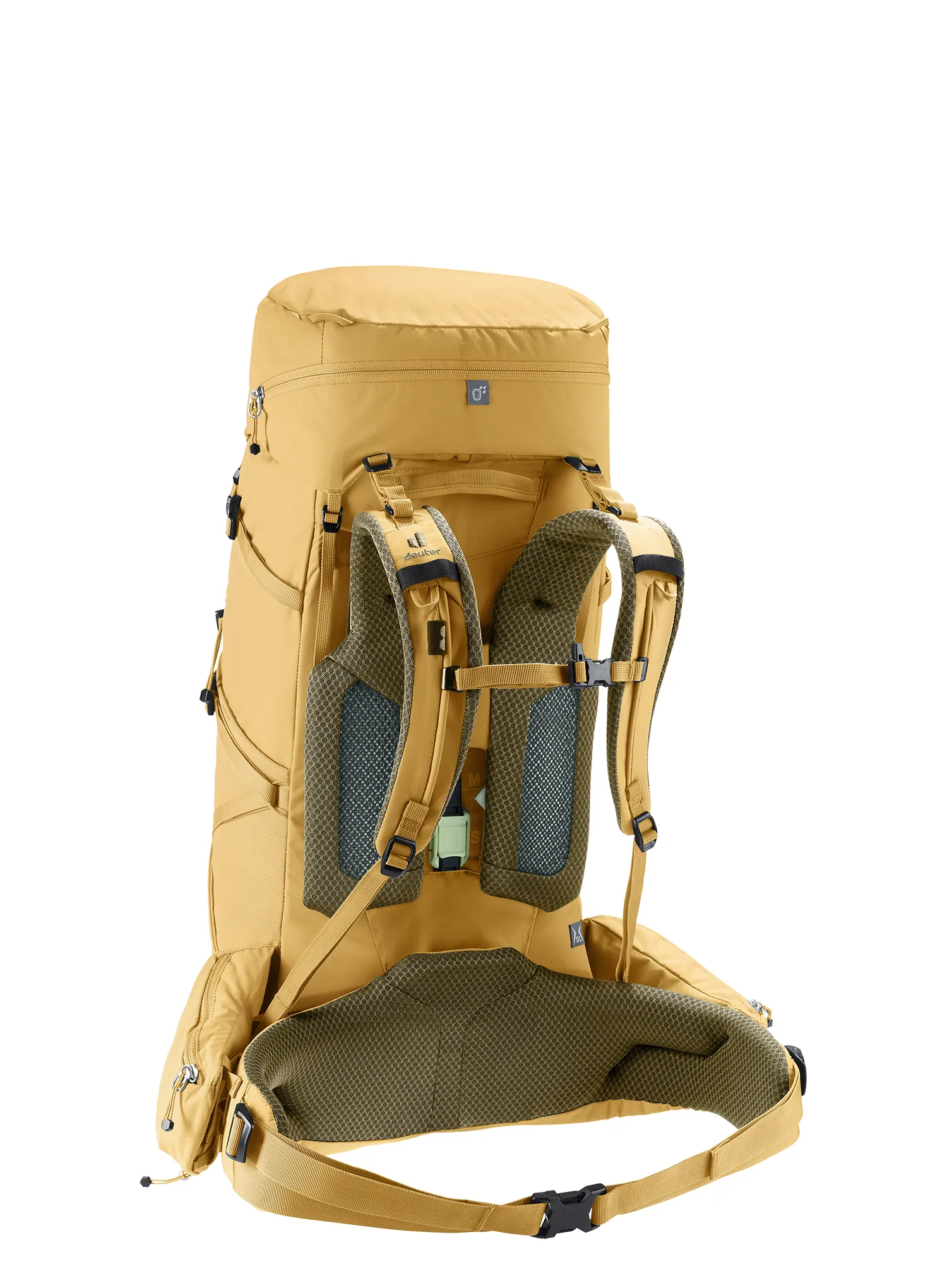 Ženski trekking ruksak Deuter Aircontact Core 45+10 SL - savanna/nori
