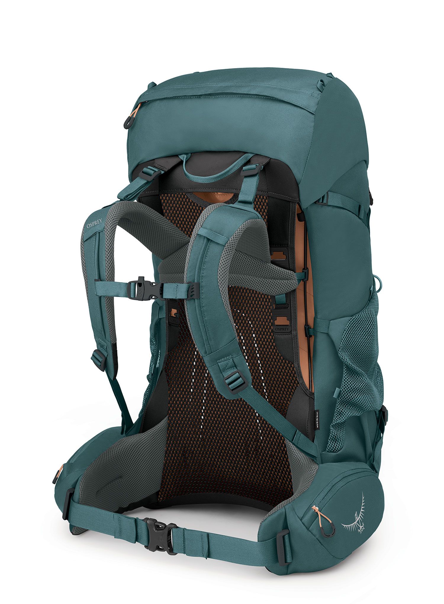Ženski trekking ruksak Osprey Renn 65 - cascade blue/melon orange