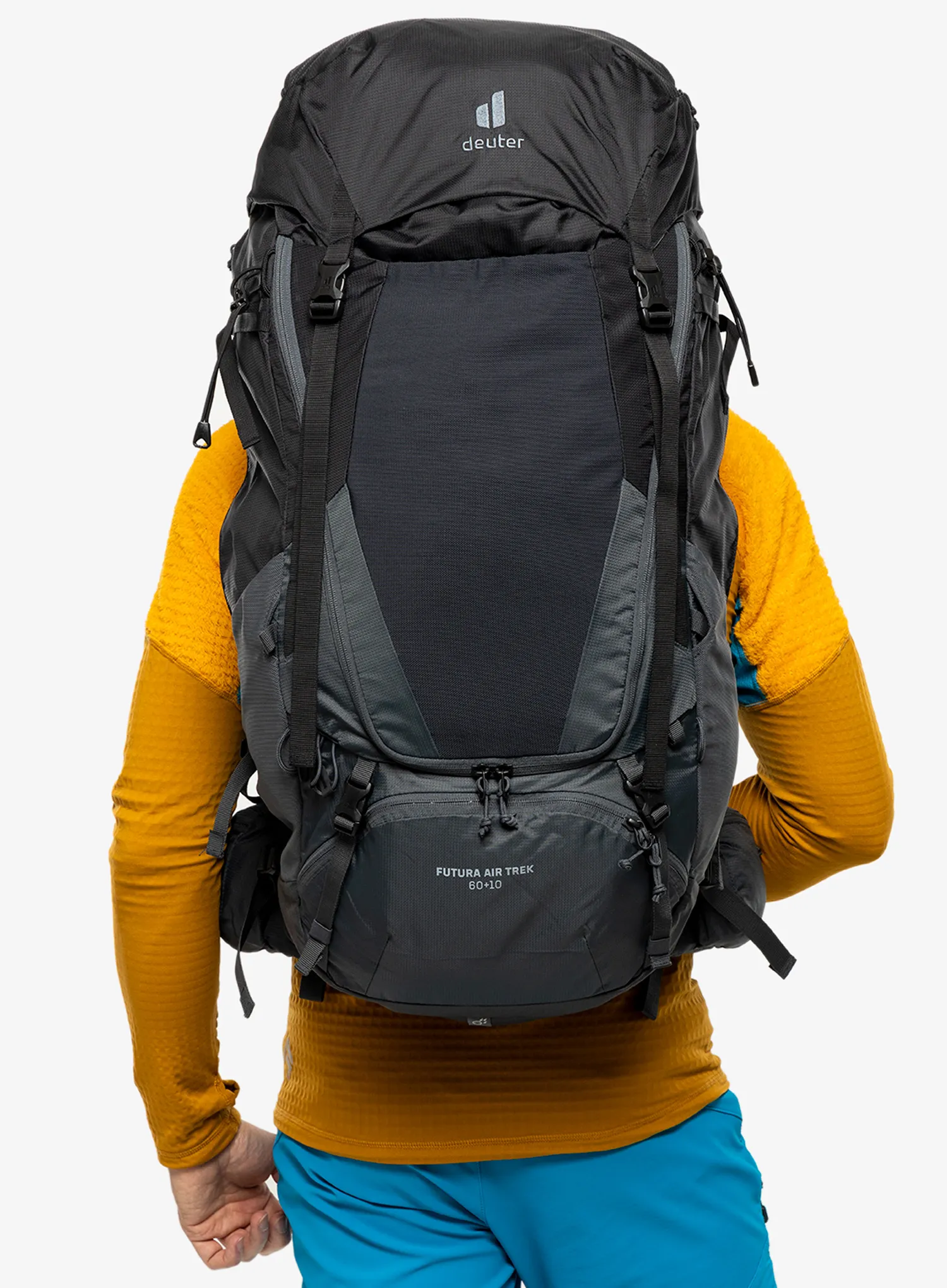 Trekking ruksak Deuter Futura Air Trek 60 + 10 - black/graphite