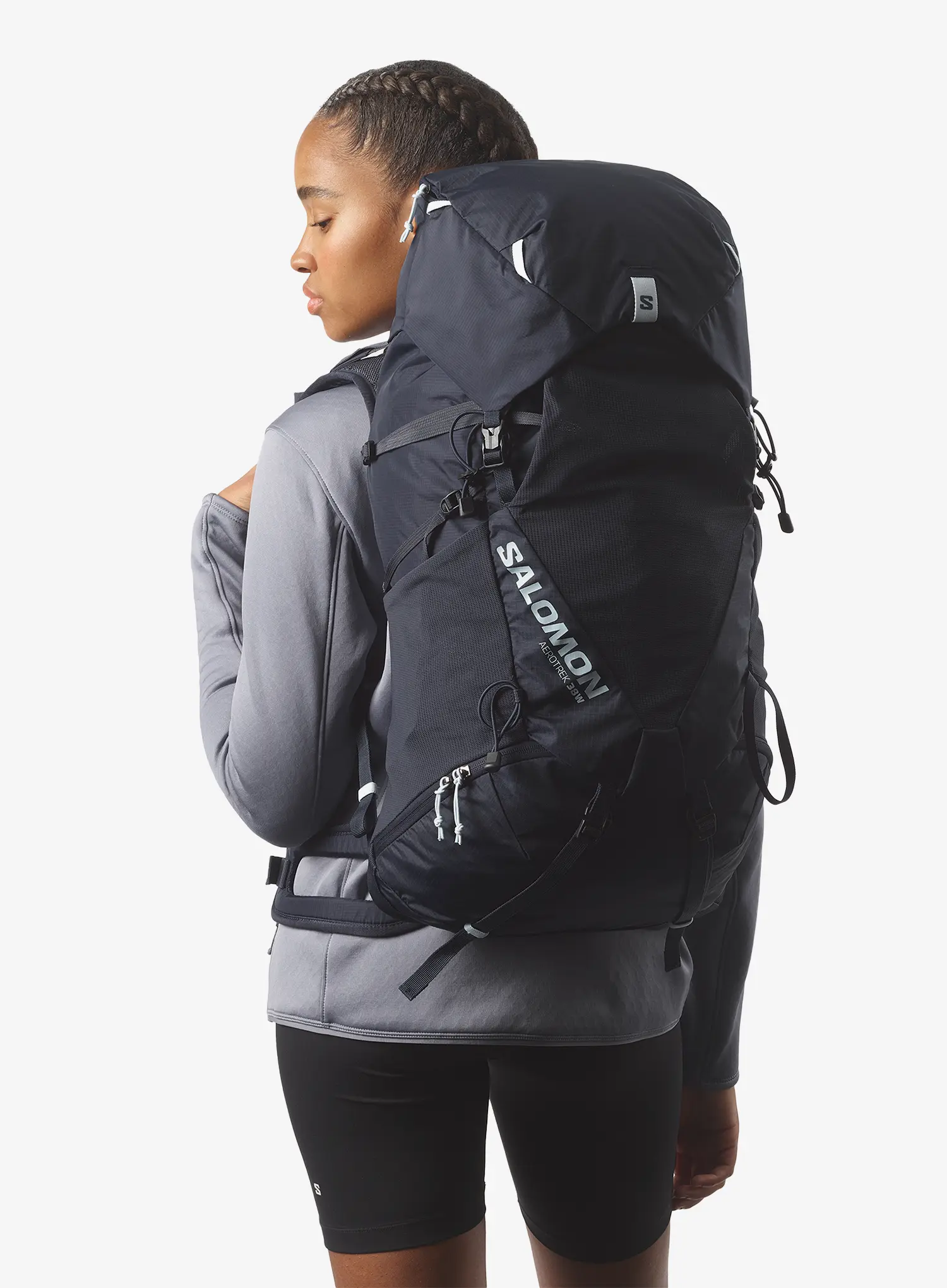 Ženski planinarski ruksak Salomon Aerotrek 38 - maritime blue/mood