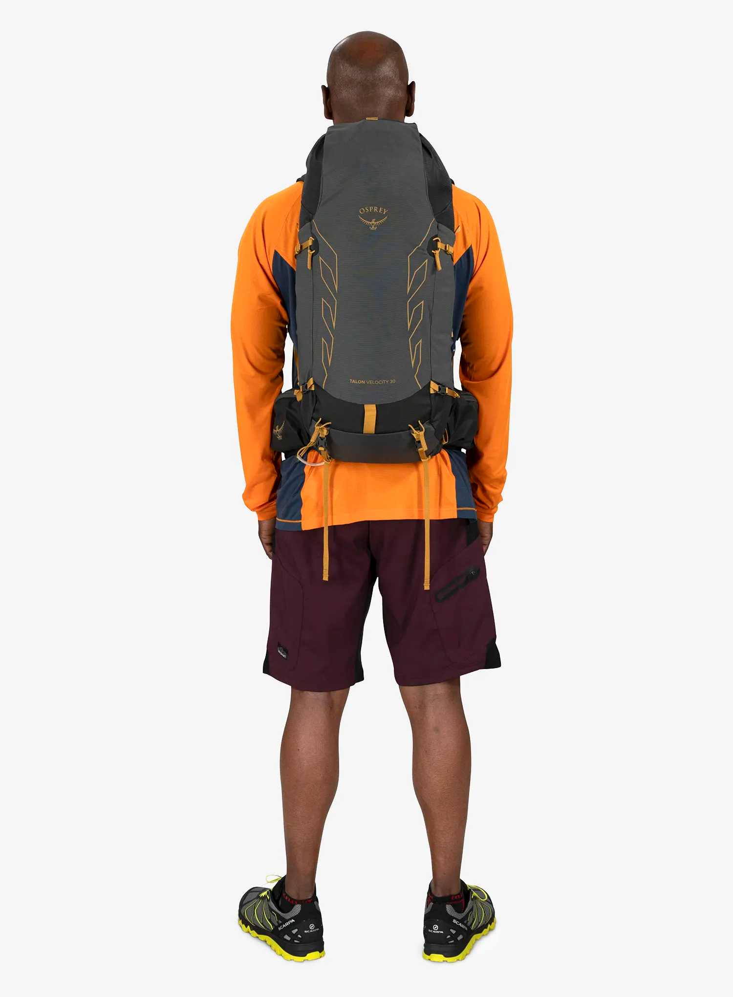 Planinarski ruksak Osprey Talon Velocity 30 - drk charcoal tumbleweed yellow