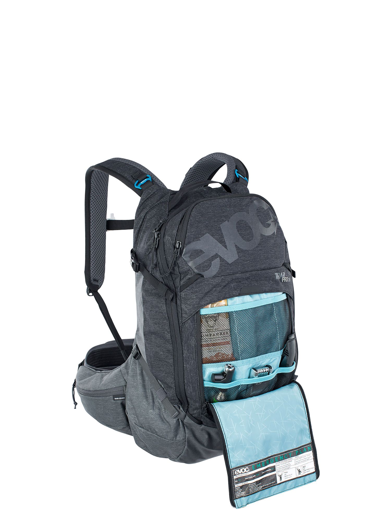 Ruksak MTB Evoc Trail Pro 26 - black/carbon grey
